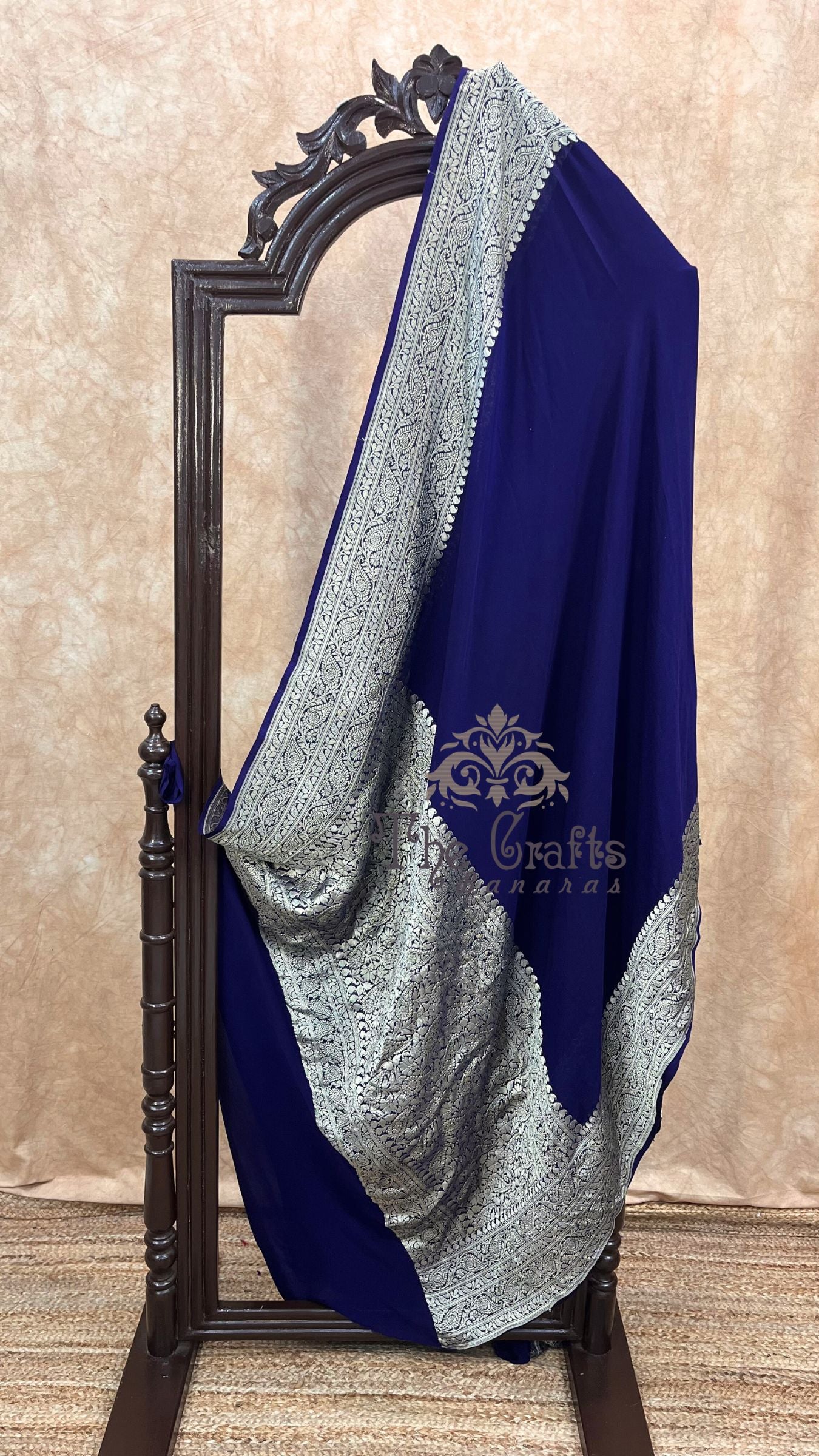 Khaddi Georgette Handloom Banarasi Saree