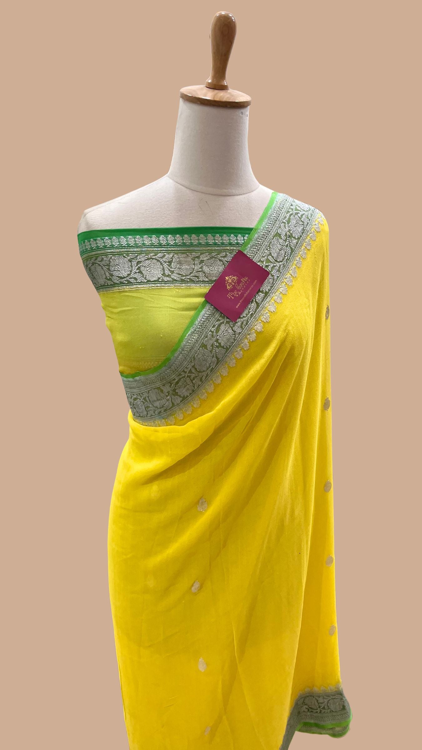 Pure Georgette Handloom Banarasi Saree