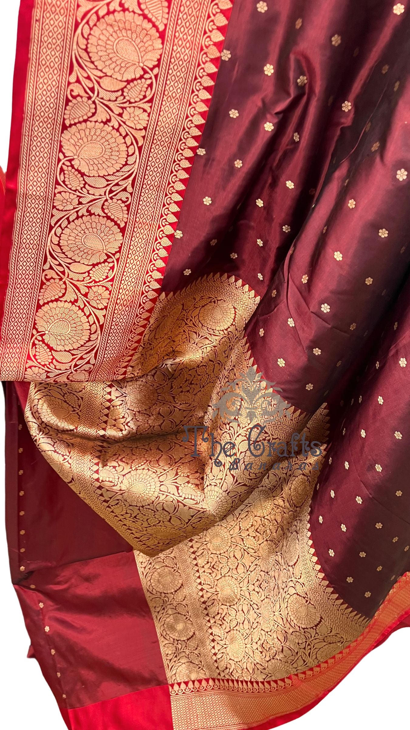 Pure Katan Silk Handloom Banarasi Saree - Kadhua Buti