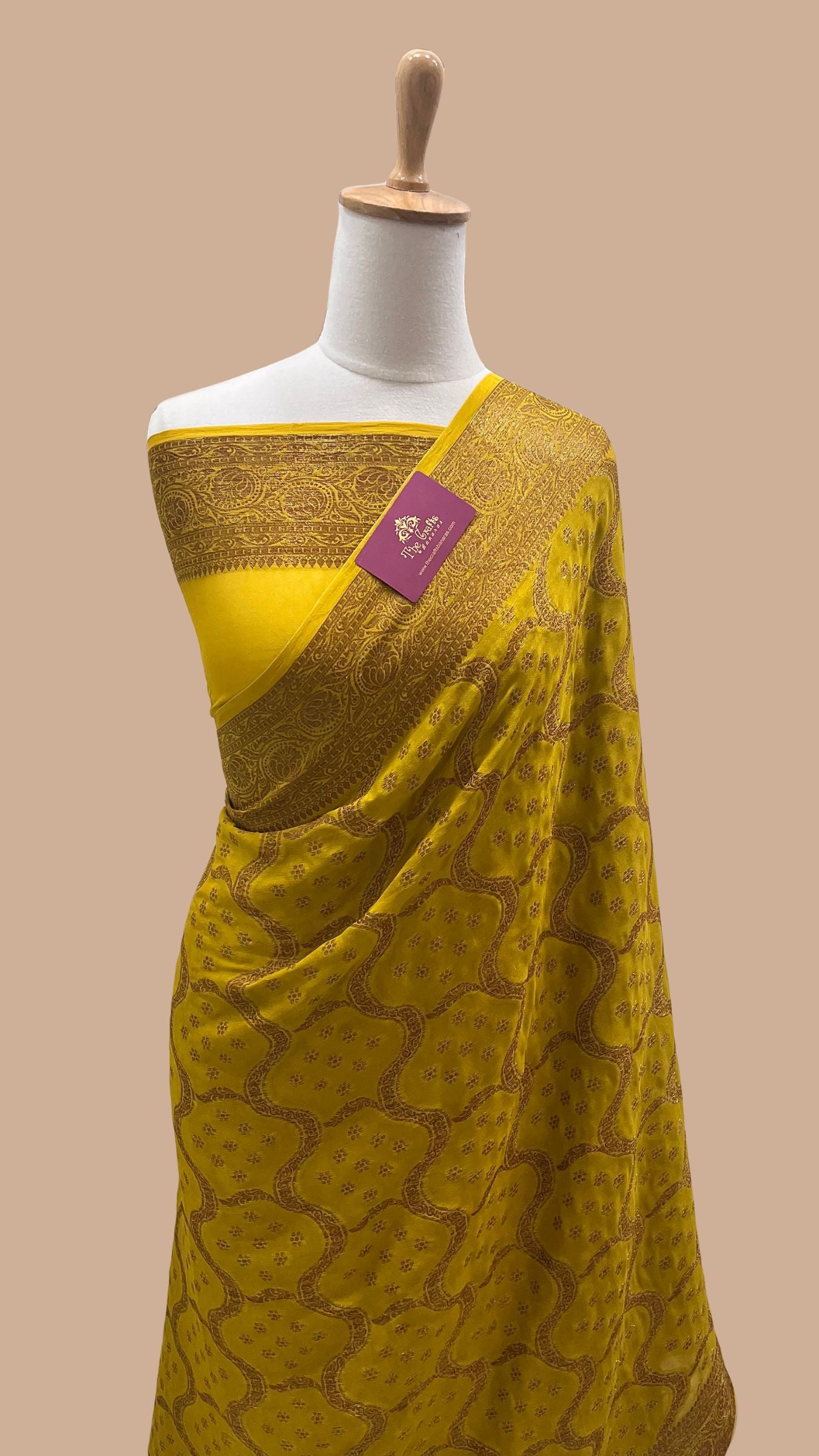 Pure Khaddi Chiffon Banarasi Saree