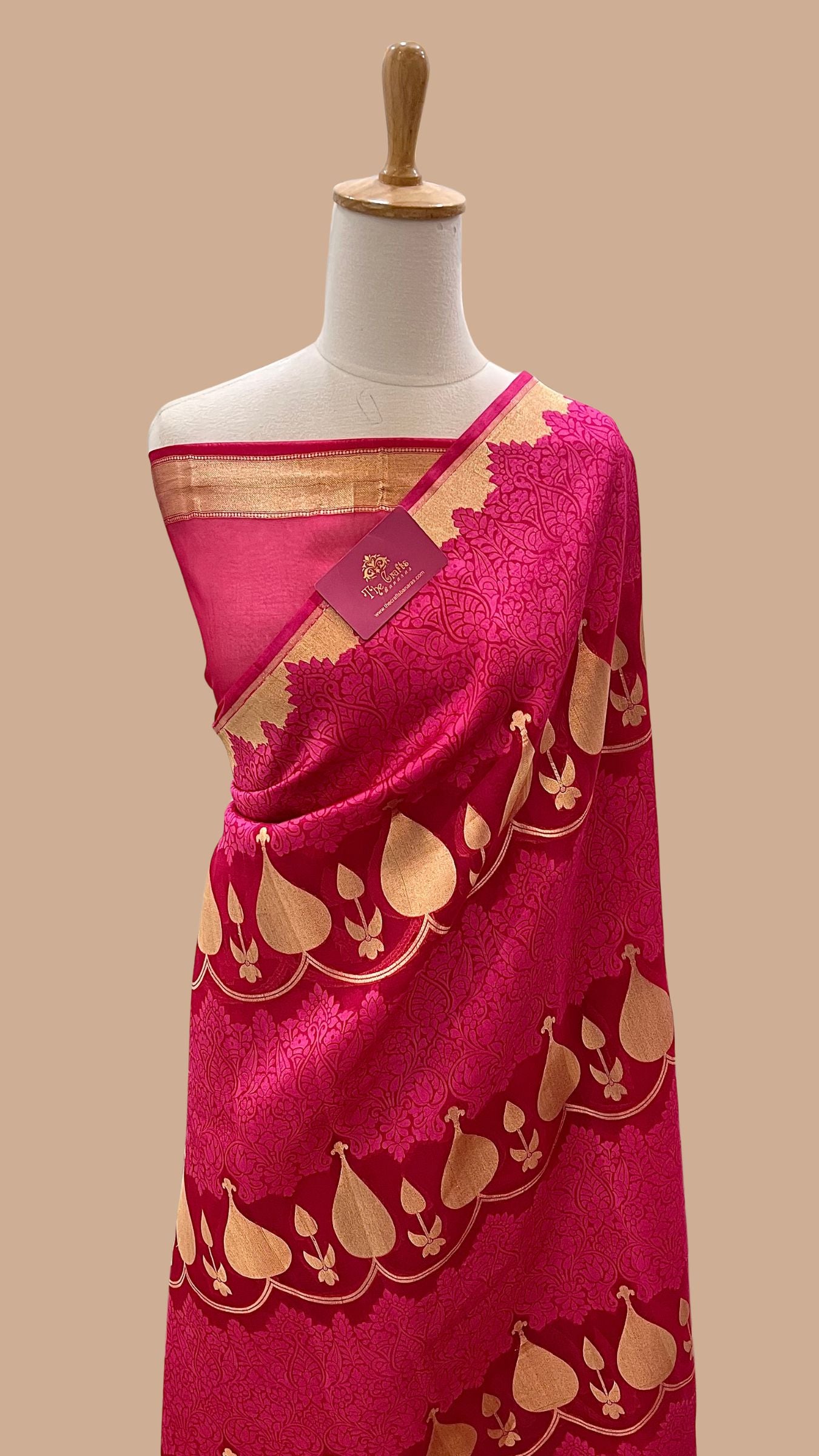 Pure Ektara Cotton Jamdani Banarasi Saree