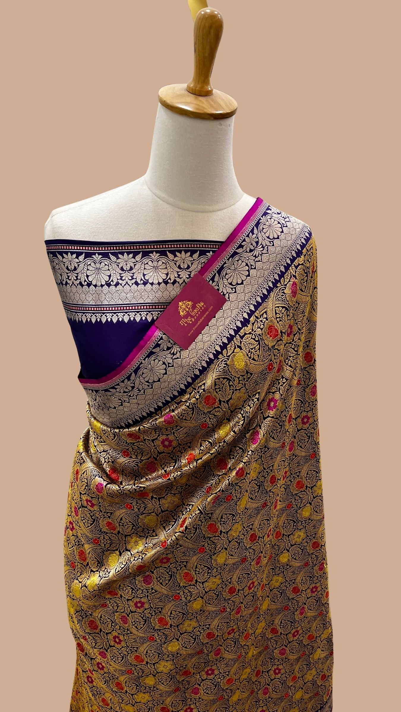 Pure Katan Silk Handloom Banarasi Saree - Kadhua Brocade Tilfi Meena