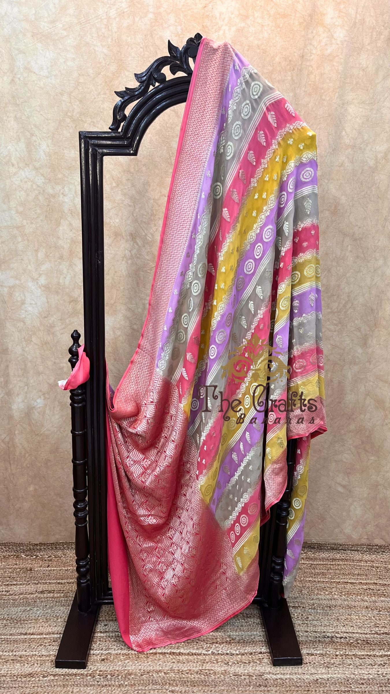 Khaddi Georgette Handloom Banarasi Saree