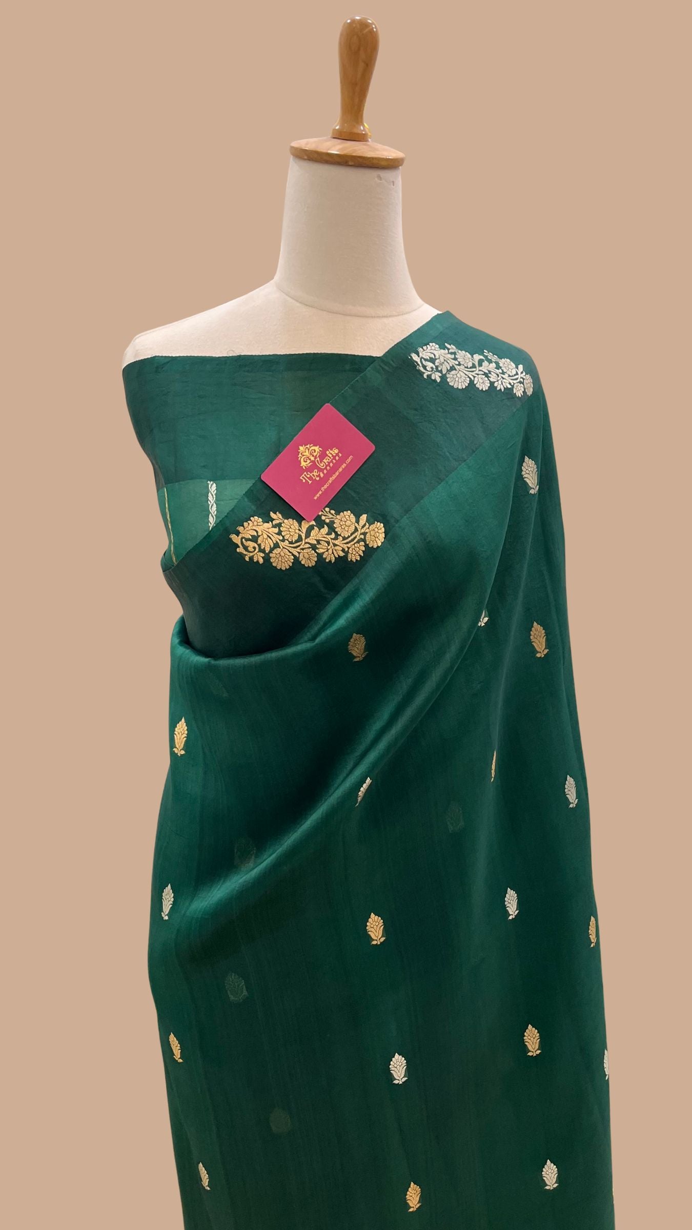 Pure Kora Silk Handloom Banarasi Saree
