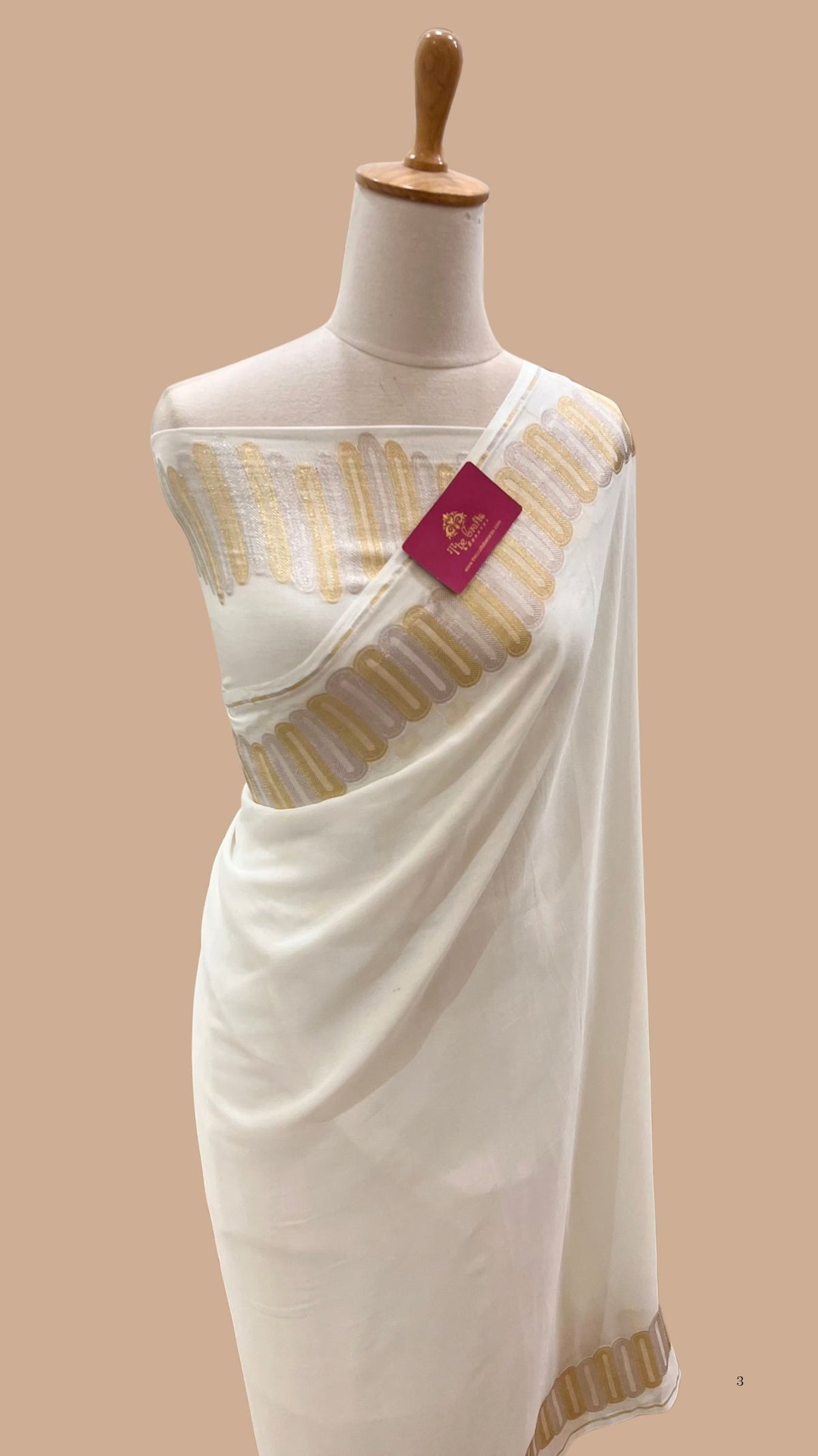 Khaddi Georgette Handloom Banarasi Saree