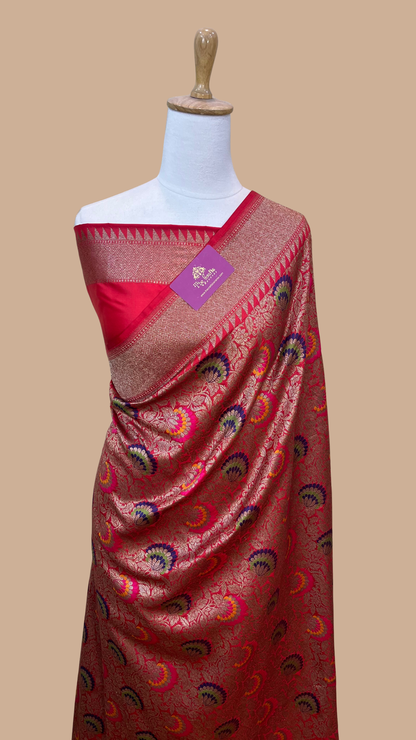 Pure Katan Silk Handloom Banarasi Saree - Tanchui Brocade Meena