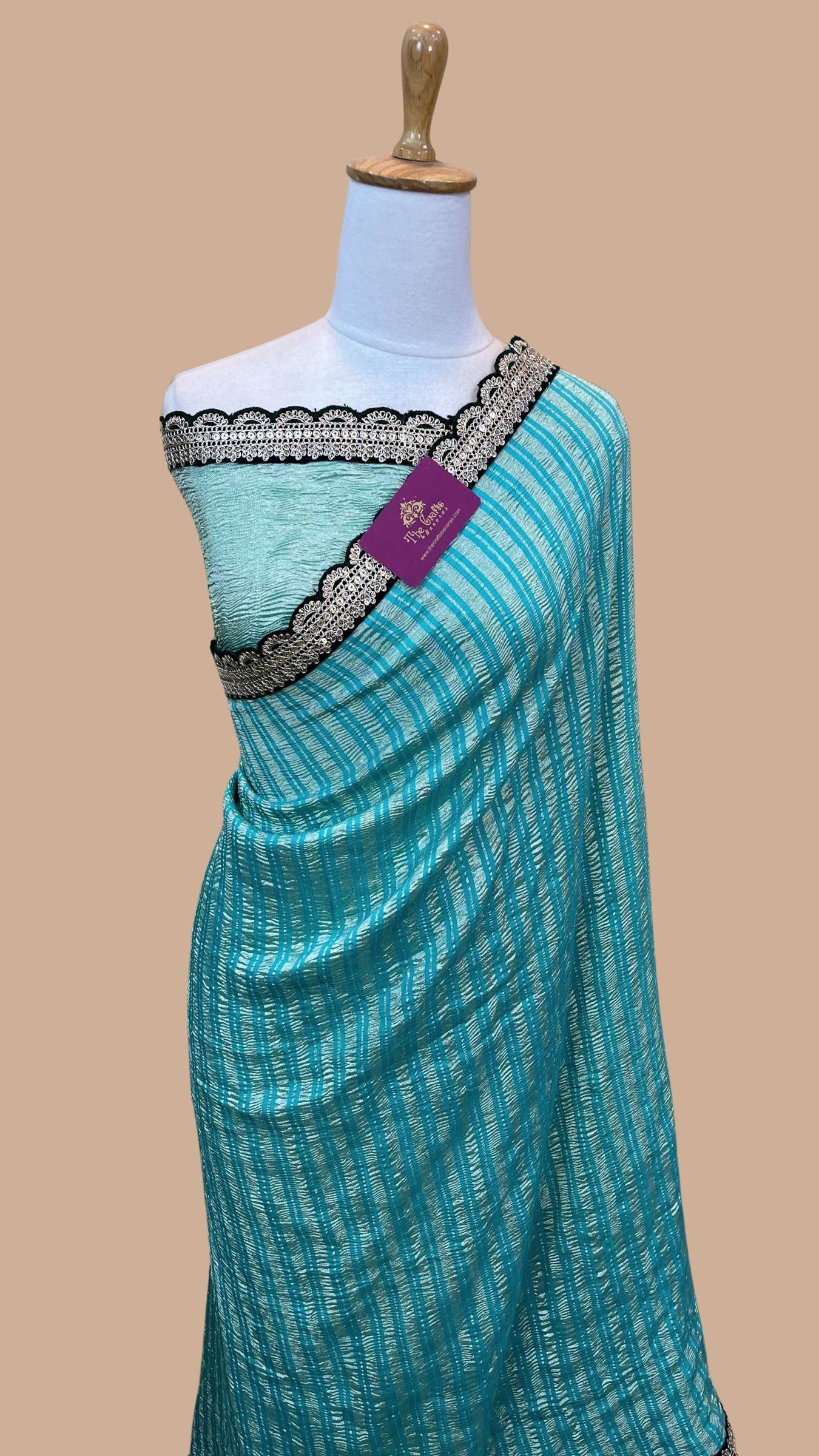 Pure Munga Tissue Silk Handloom Banarasi Saree