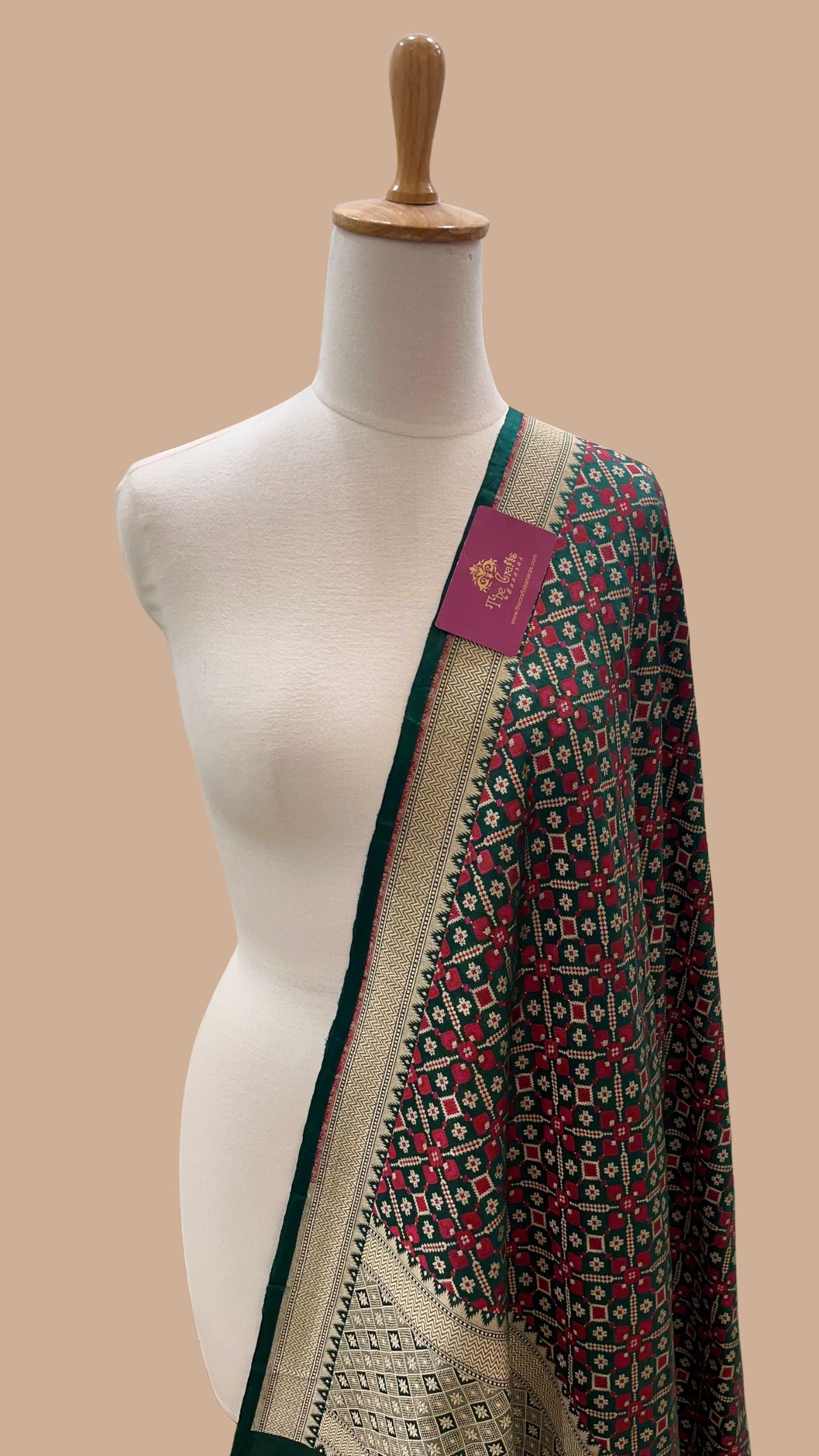 Pure Katan Silk Banarasi Handloom Dupatta