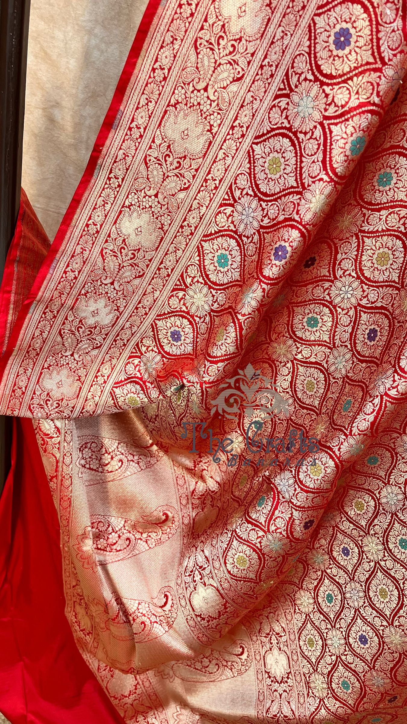 Pure Katan Silk Handloom Banarasi Saree - Tanchui Brocade Meena