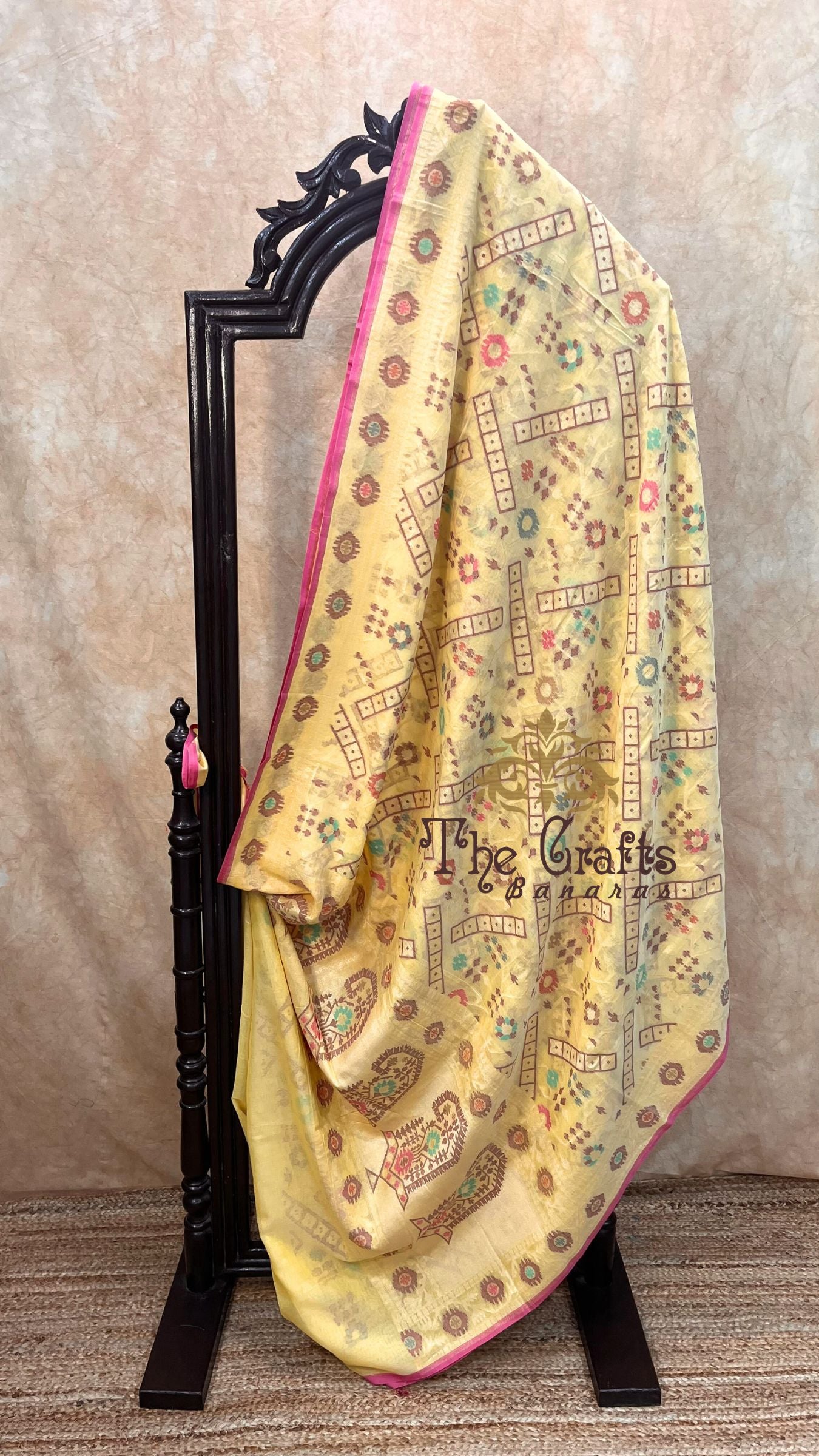 Pure Ektara Cotton Jamdani Banarasi Saree - Tilfi