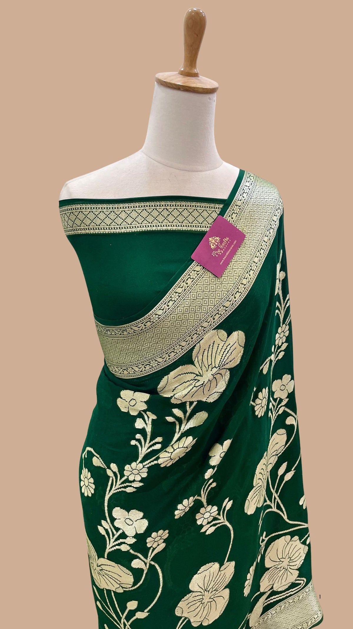 Pure Khaddi Chiffon Banarasi Saree