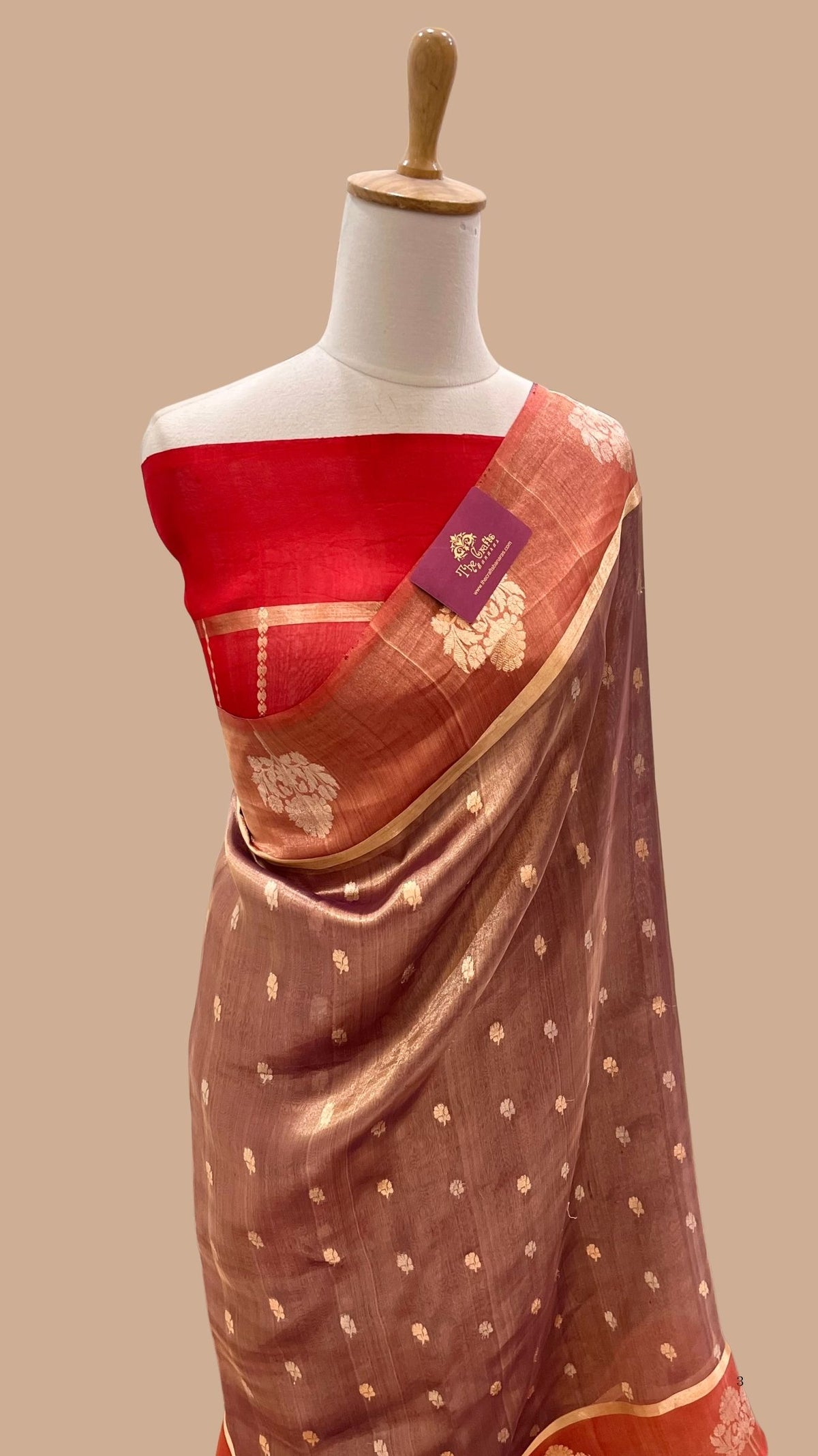 Pure Kora Tissue Silk Handloom Banarasi Saree- Kadhua Motifs