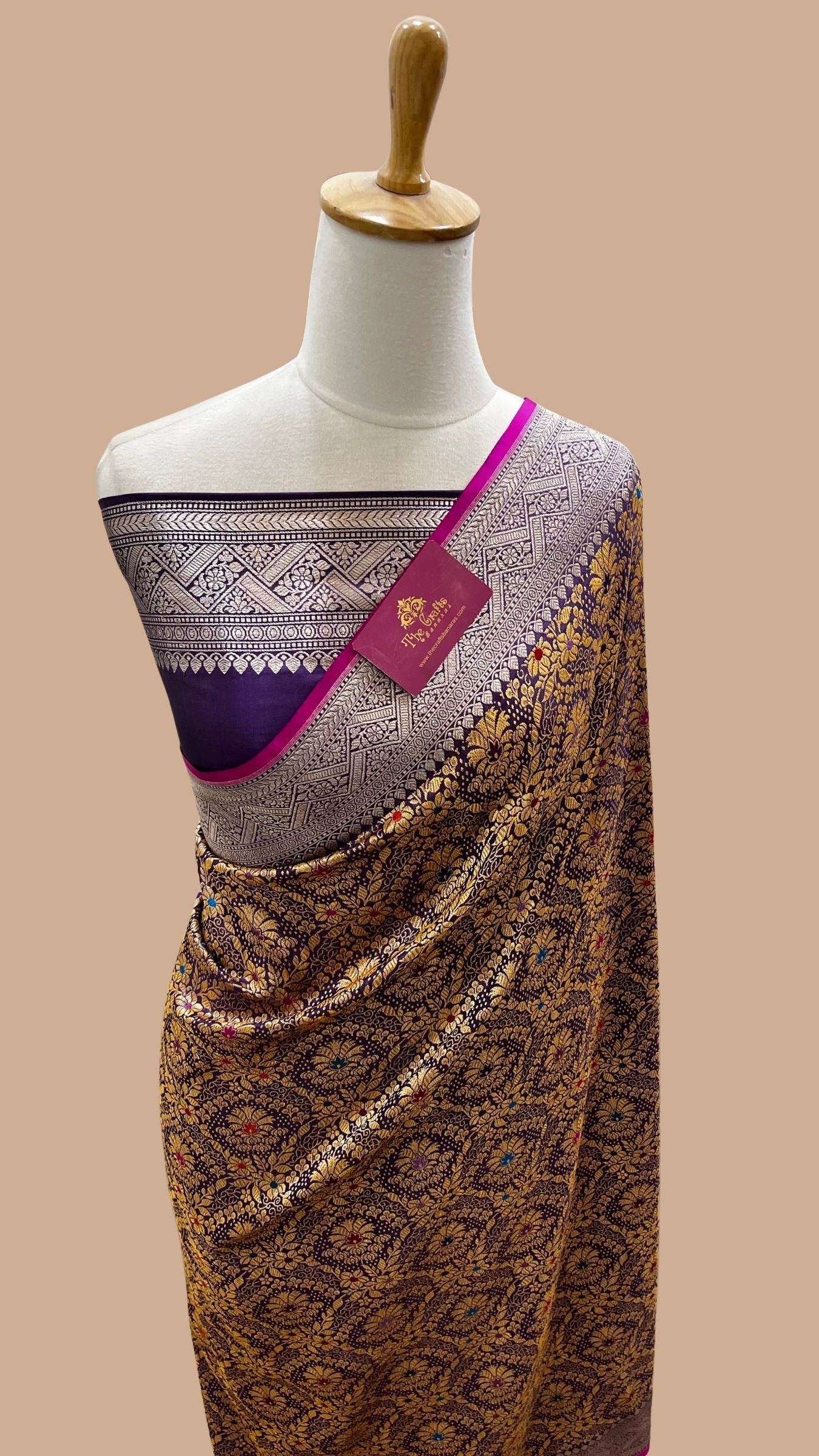 Pure Katan Silk Handloom Banarasi Saree - Kadhua Brocade Tilfi Meena