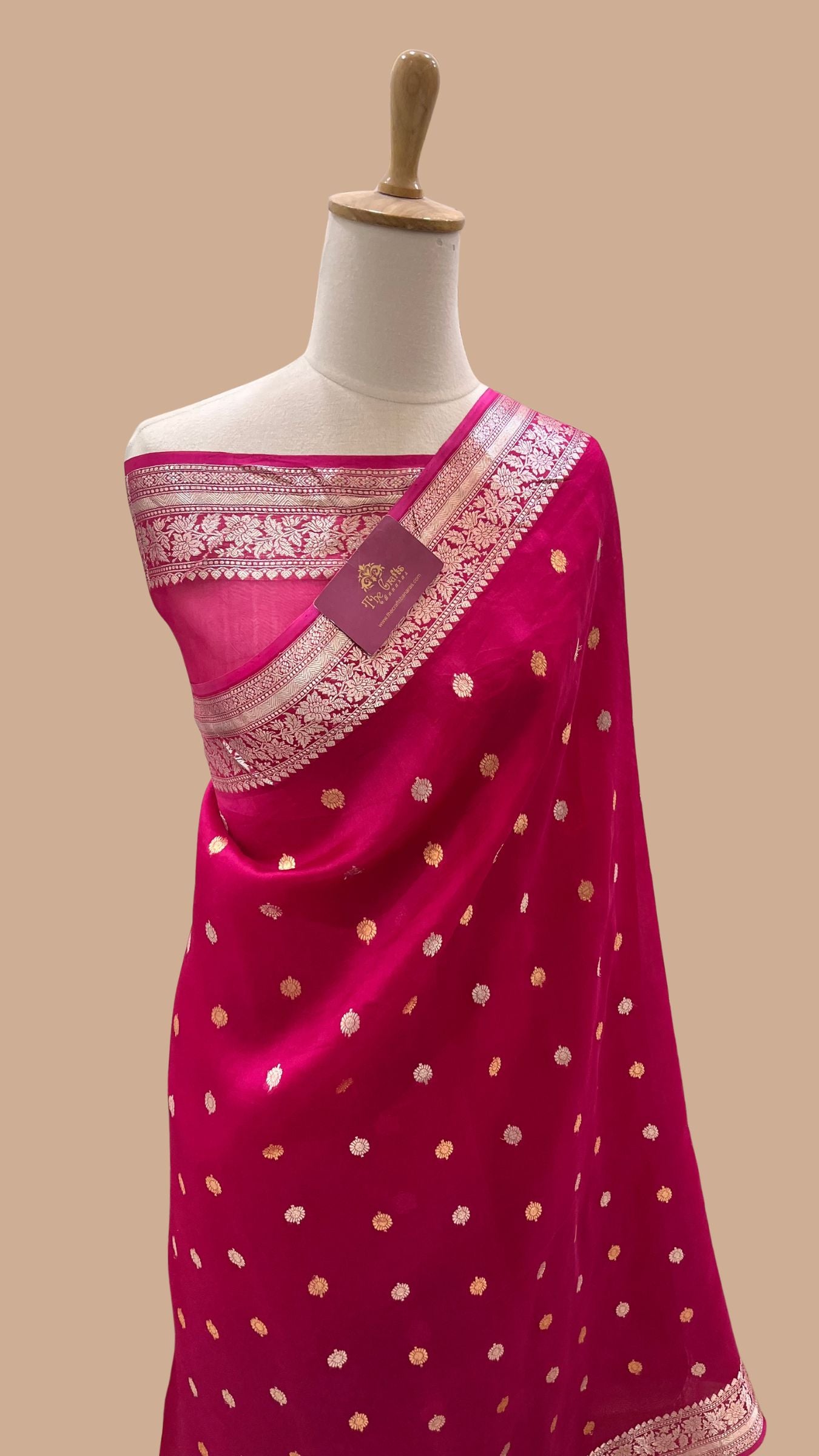 Pure Kora Silk Handloom Banarasi Saree