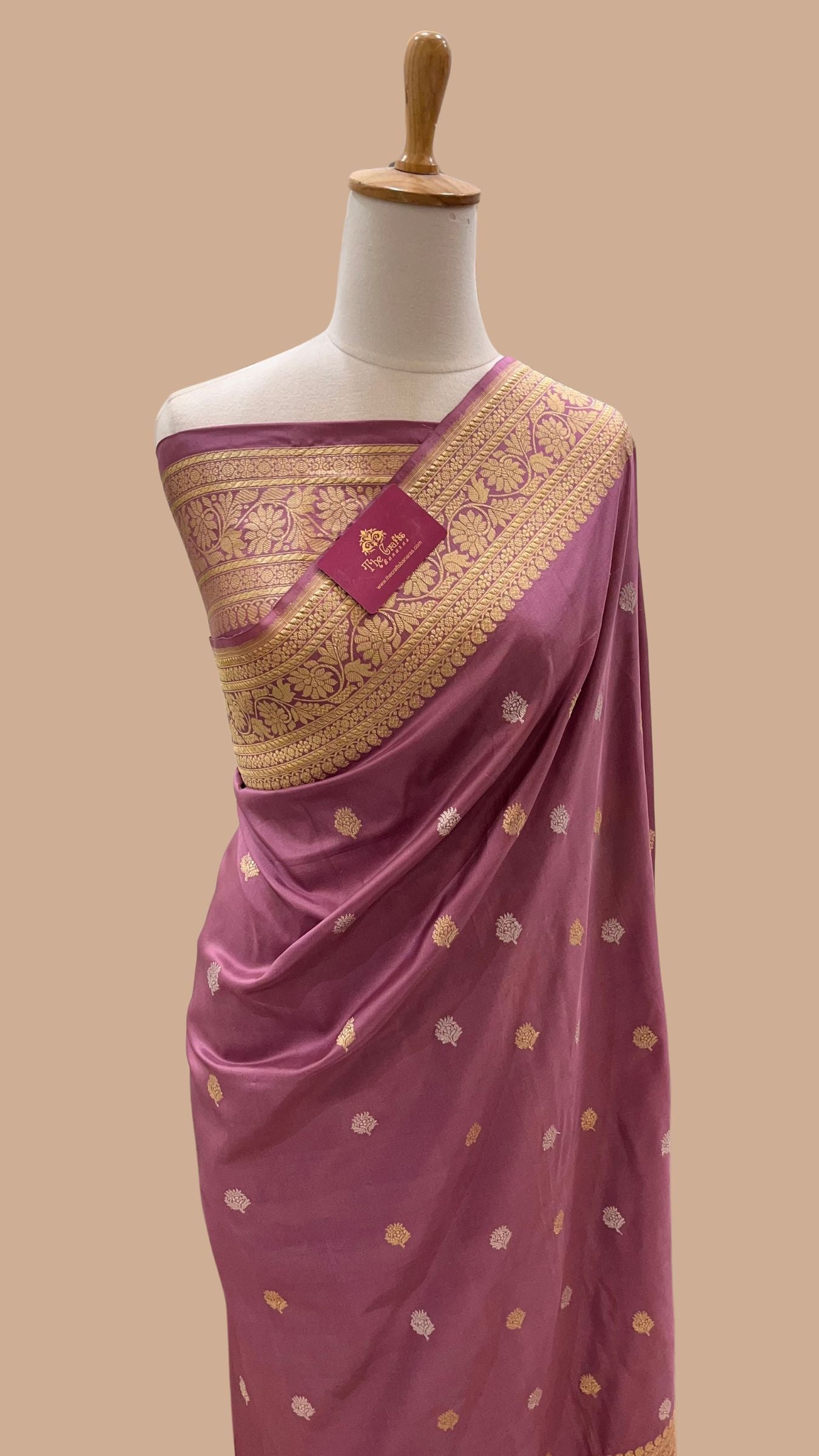 Pure Katan Silk Handloom Banarasi Saree - with Sona Rupa kadhua motifs