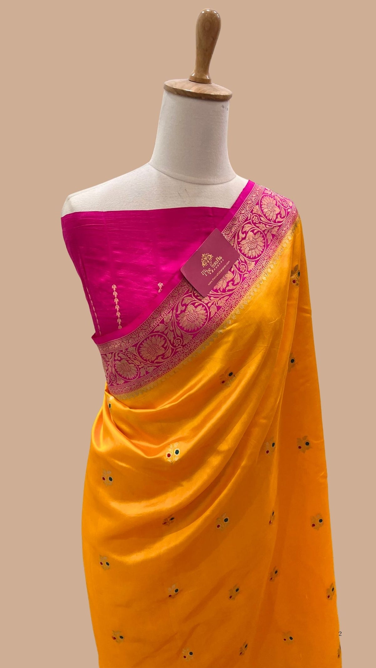 Pure Mango Silk Handloom Banarasi Saree