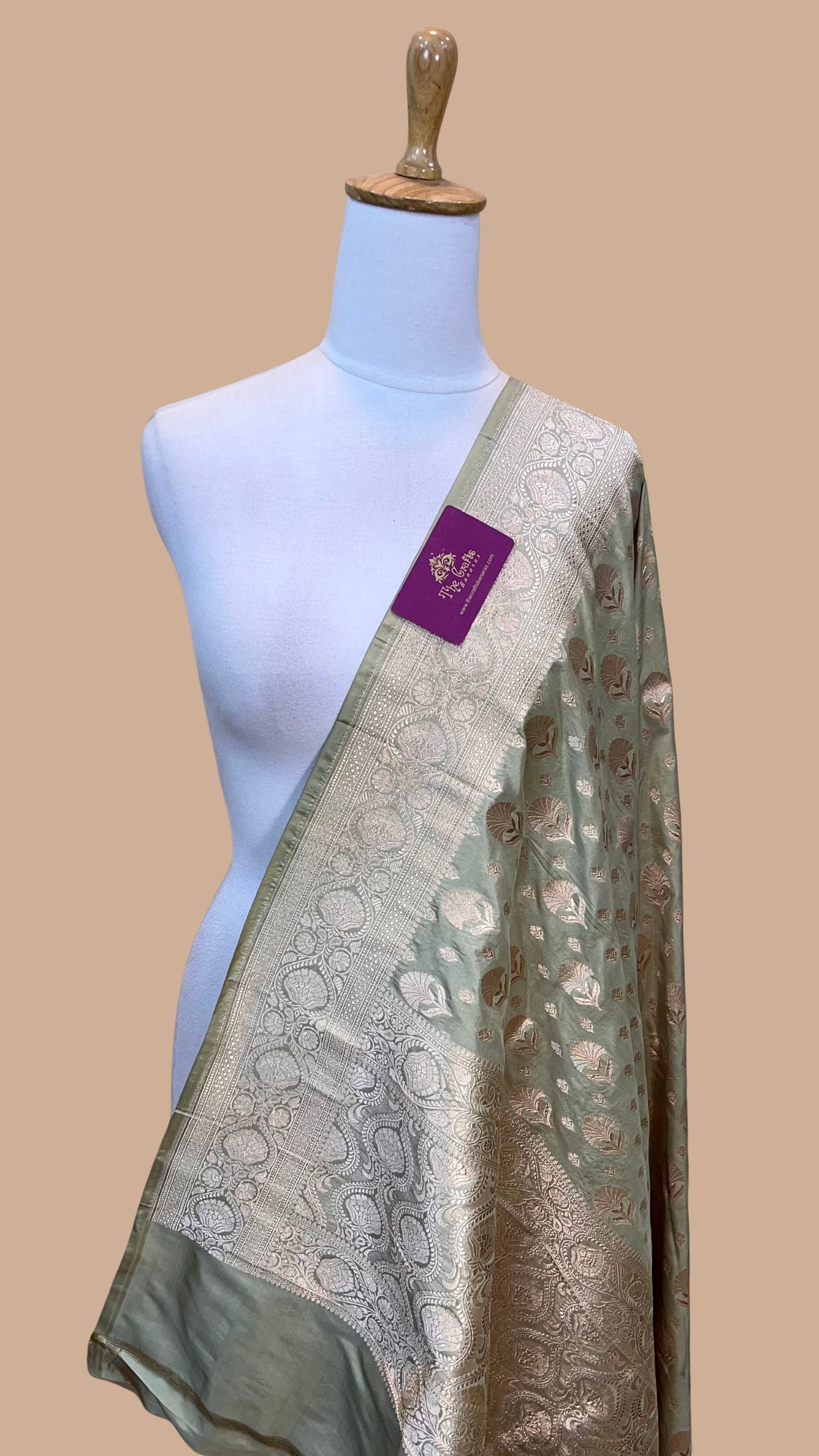 Pure Katan Silk Banarasi Handloom Dupatta