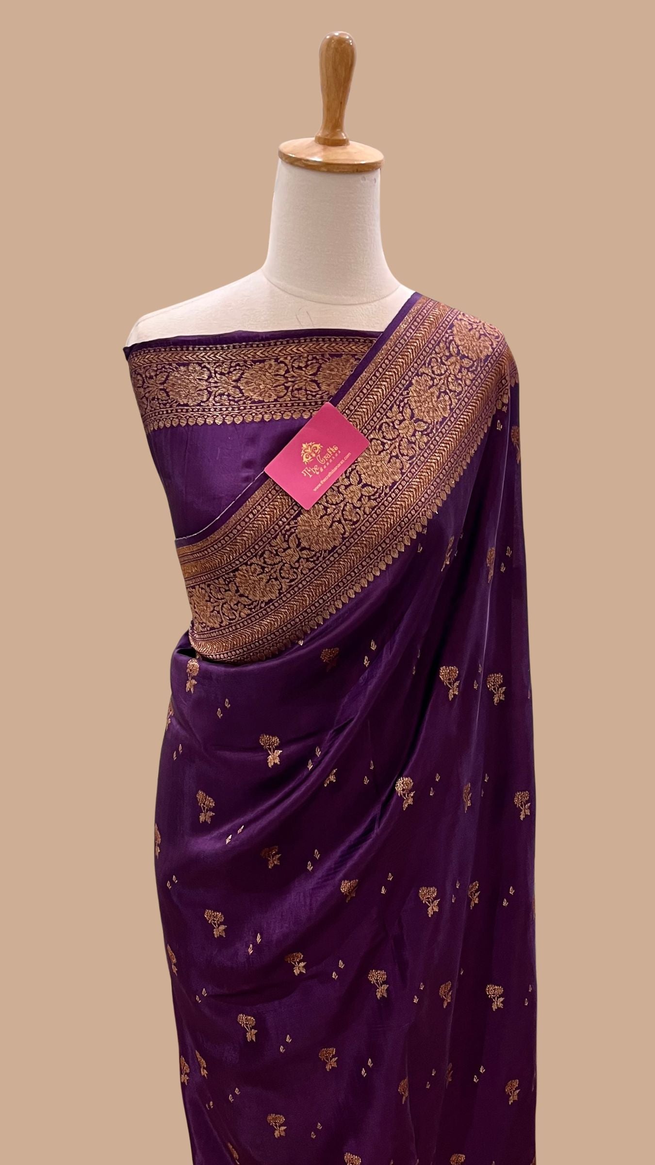 Pure Crepe Silk Banarasi Saree