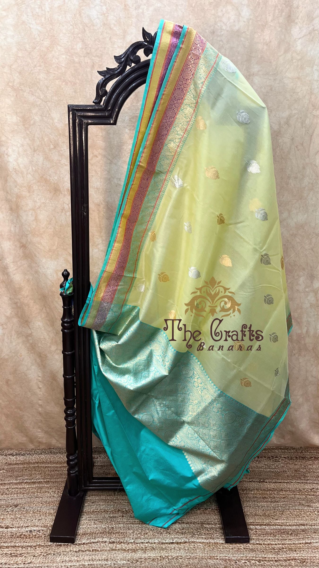 Pure Kora Silk Handloom Banarasi Saree - with sona rupa kadhua motifs