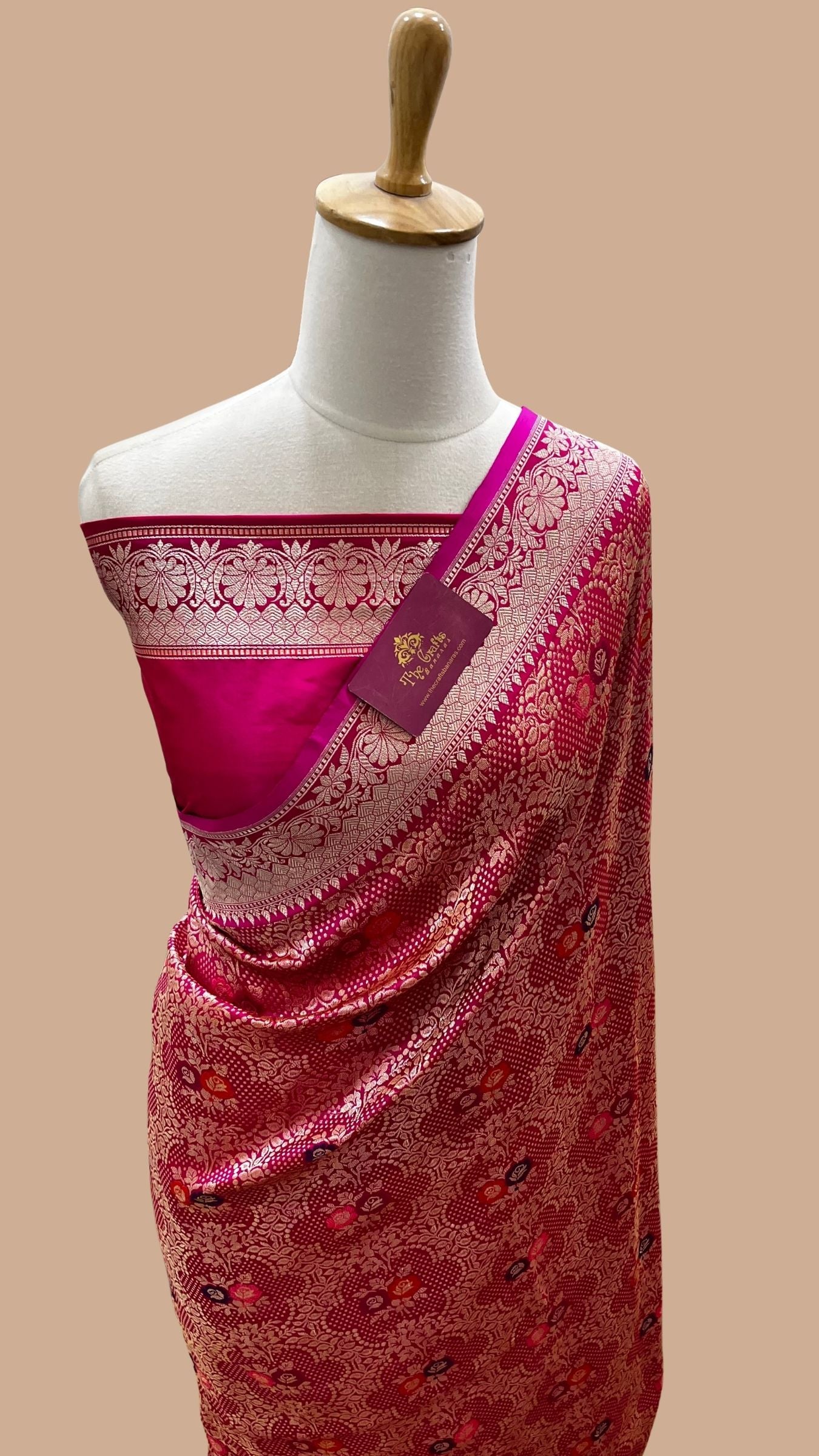 Pure Katan Silk Handloom Banarasi Saree - Kadhua Brocade Tilfi Meena
