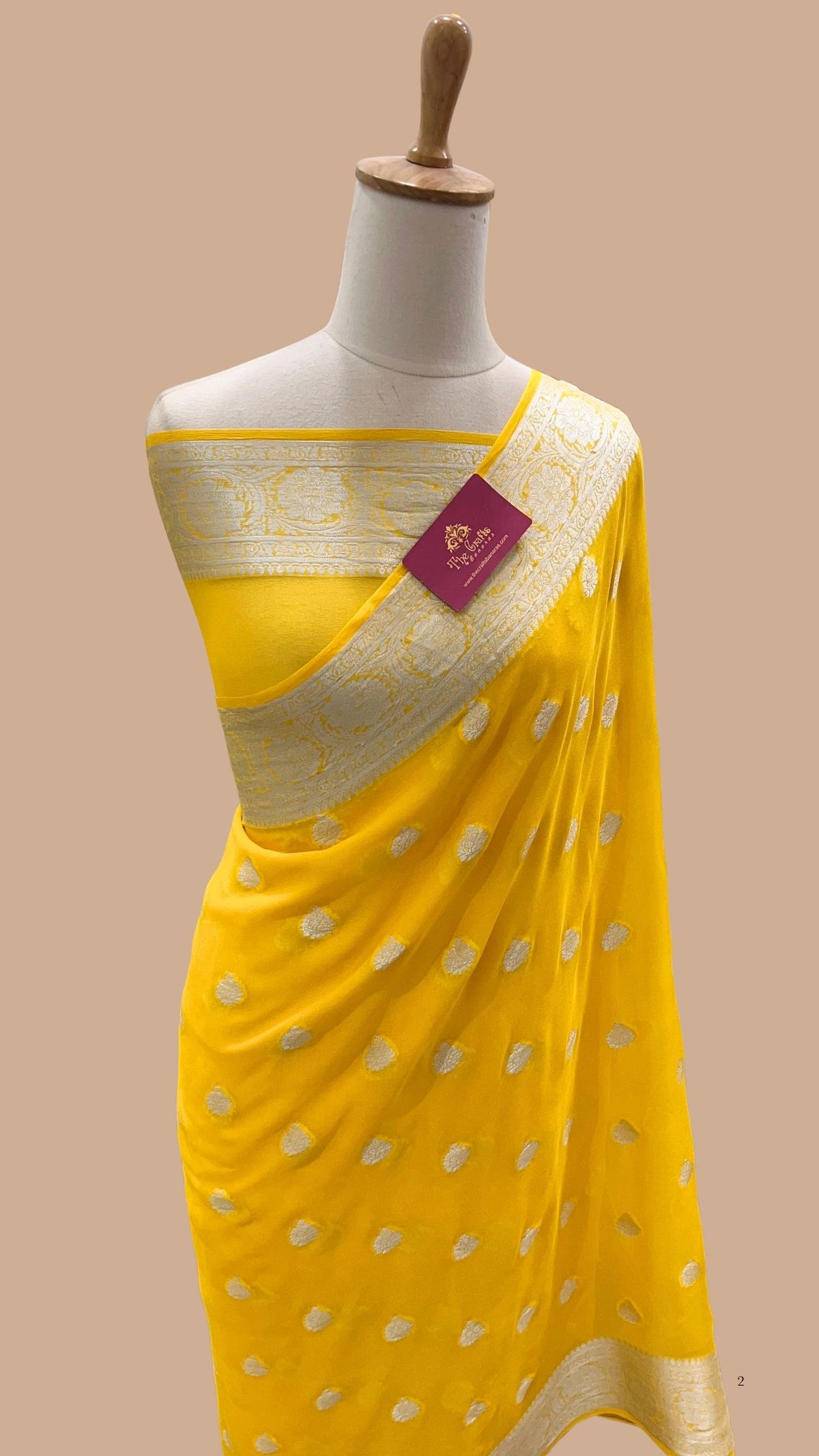 Pure Khaddi Chiffon Banarasi Saree
