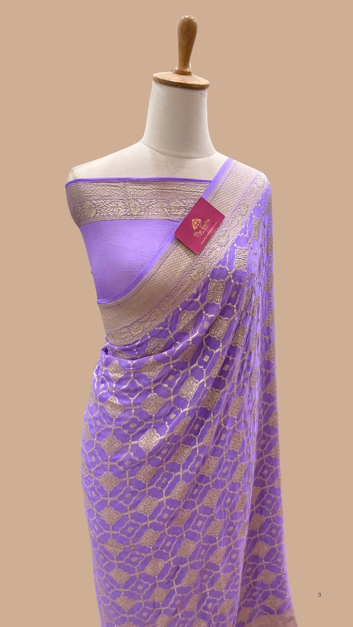 Khaddi Georgette Handloom Banarasi Saree
