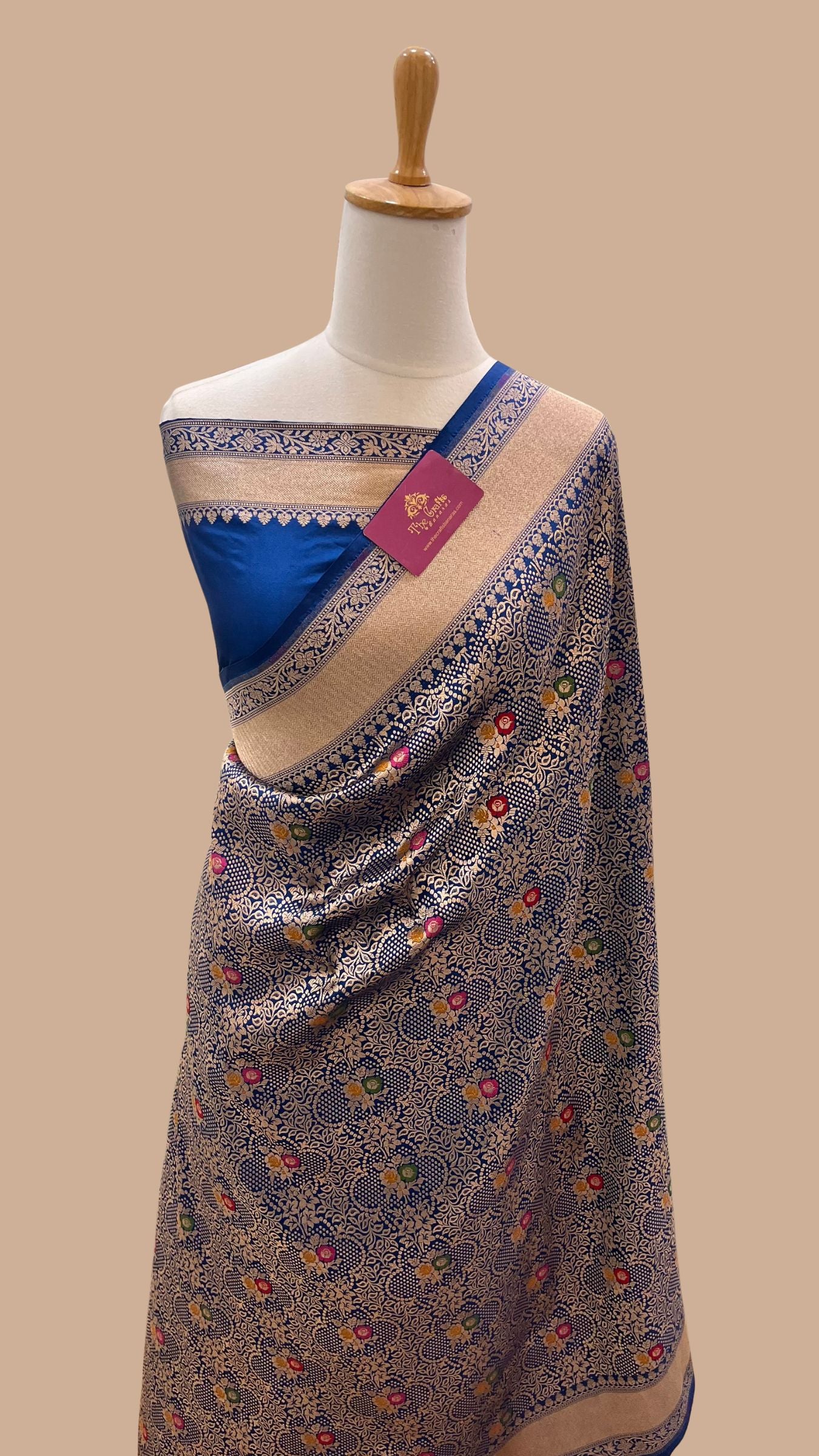 Pure Katan Silk Handloom Banarasi Saree - Tanchui Brocade Meena