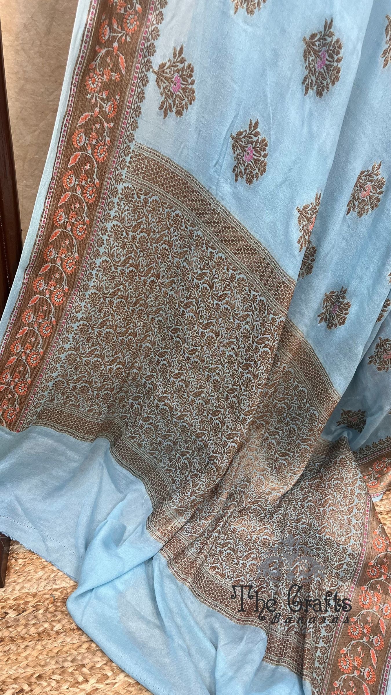 Pure Khaddi Chiffon Banarasi Saree