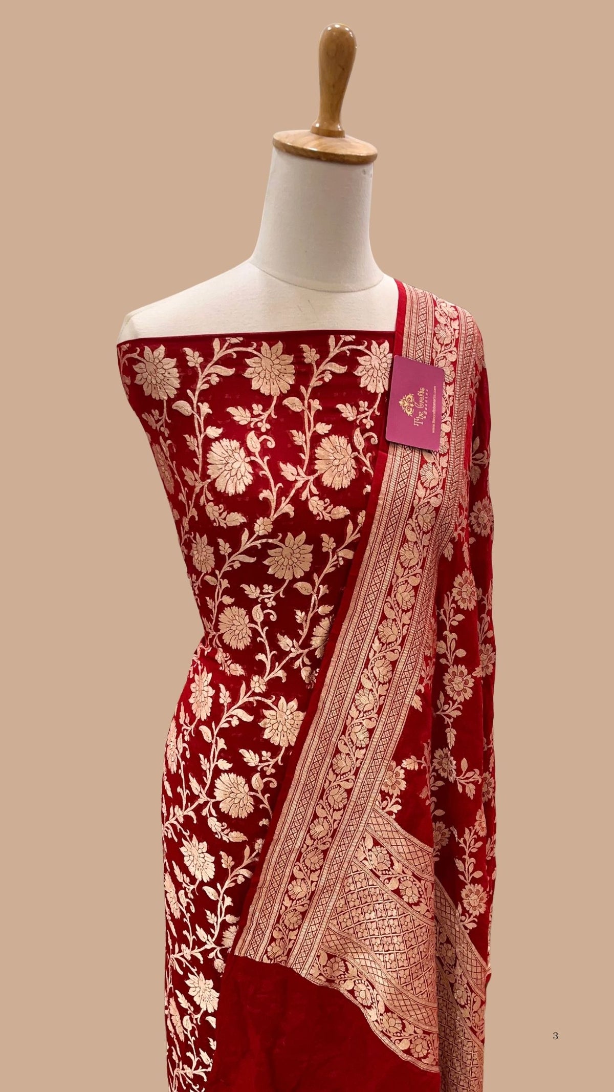 Banarasi Khaddi Georgette Dress Material