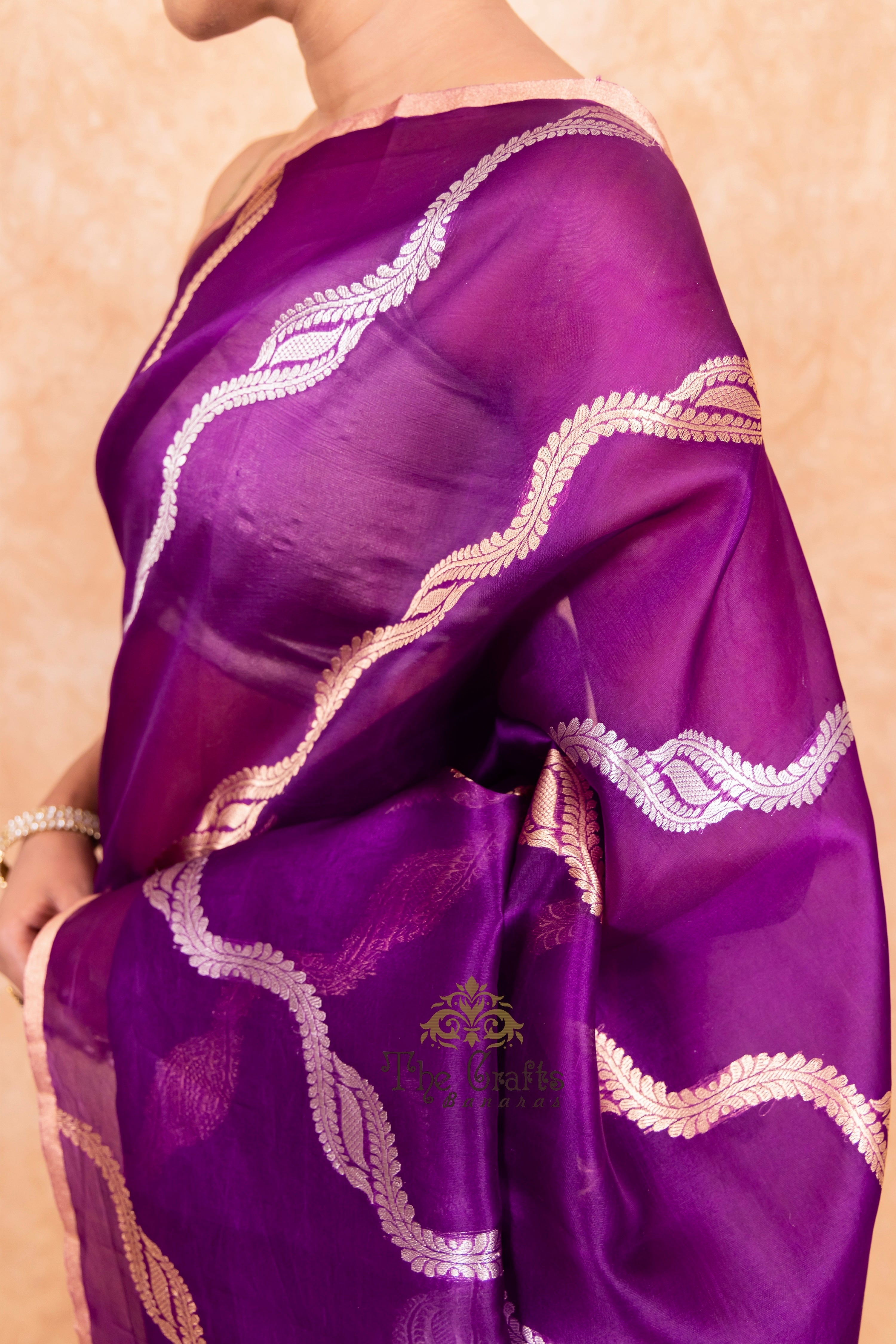 Pure Kora Silk Handloom Banarasi Saree