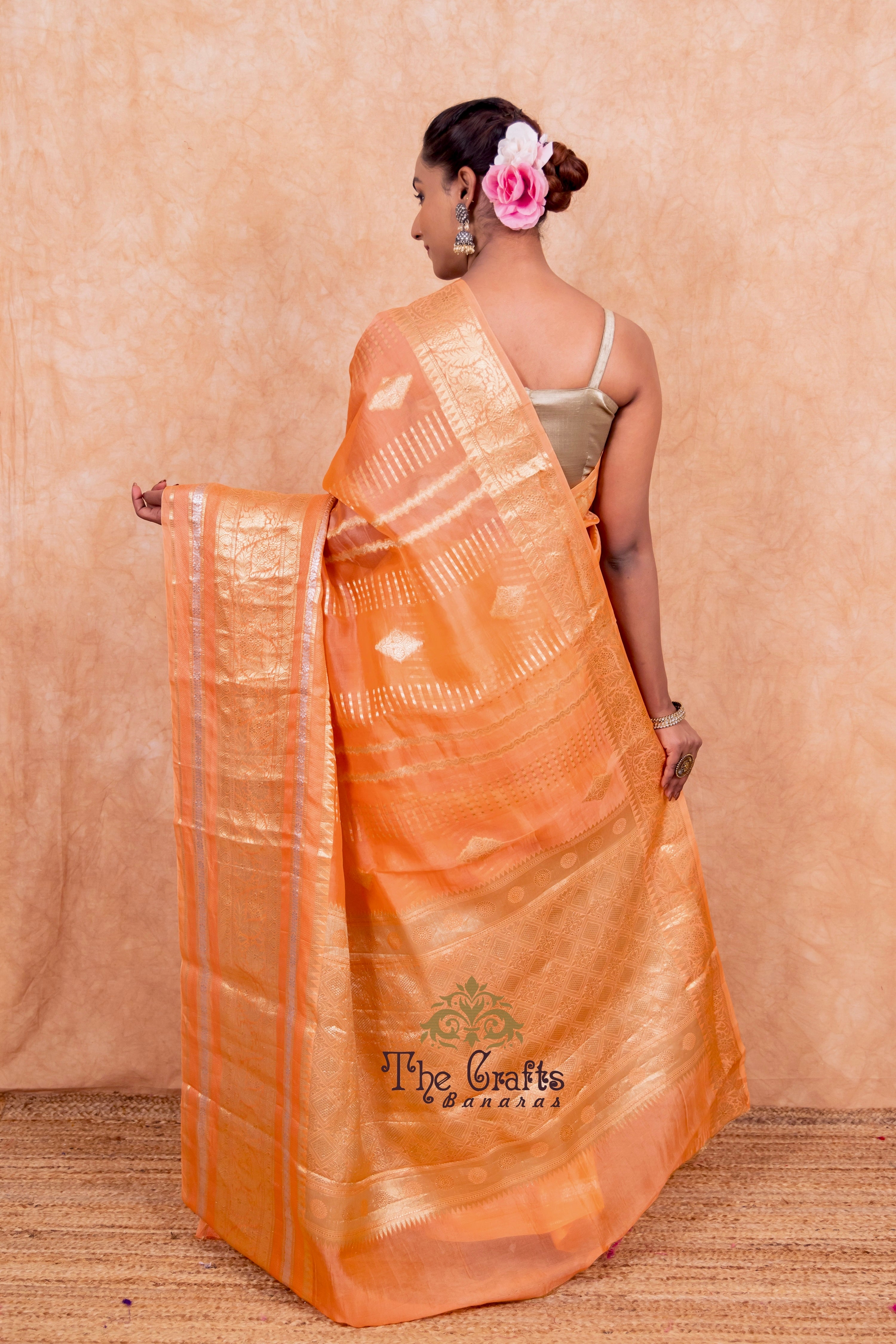 Pure Kora Silk Handloom Banarasi Saree