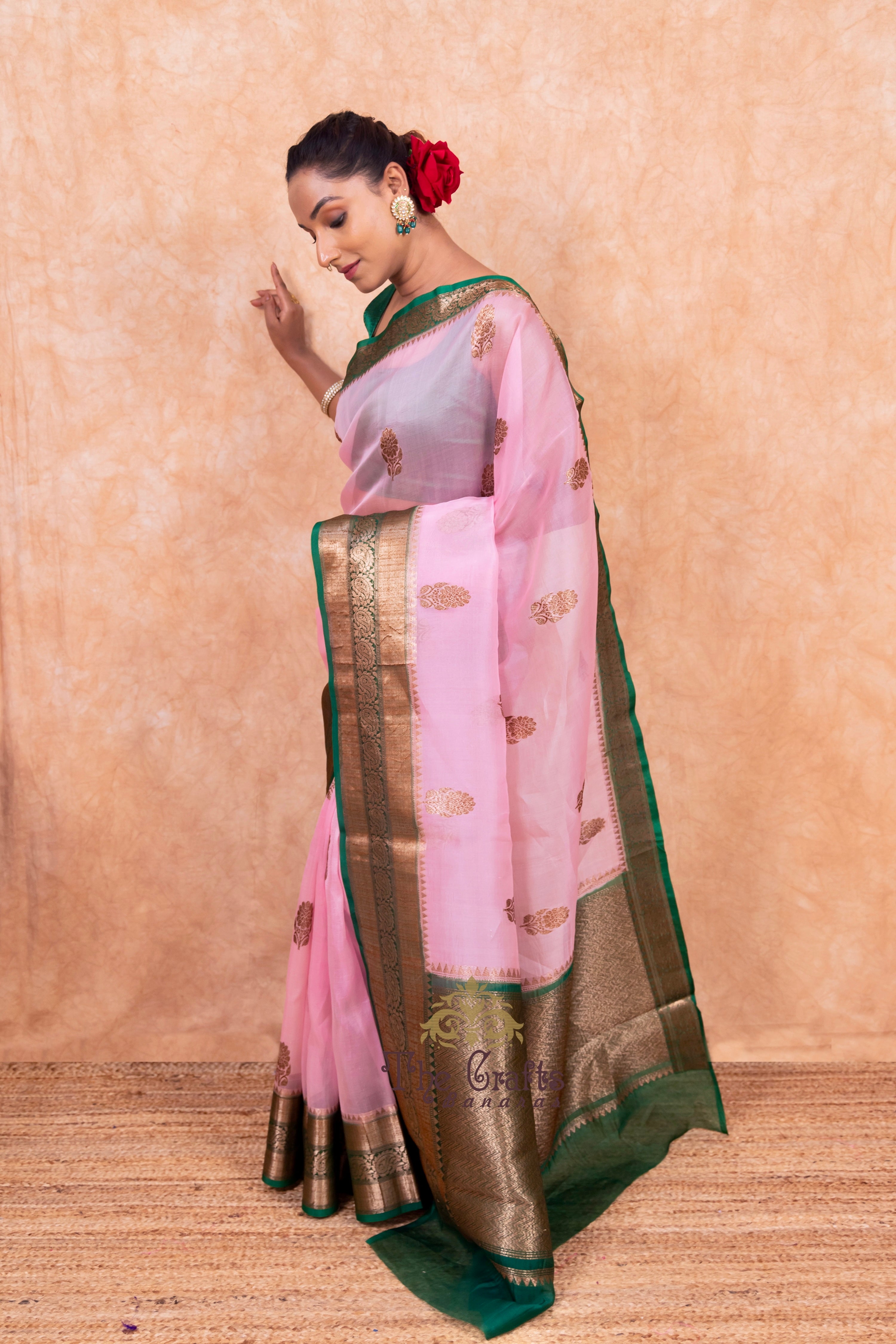 Pure Kora Silk Handloom Banarasi Saree