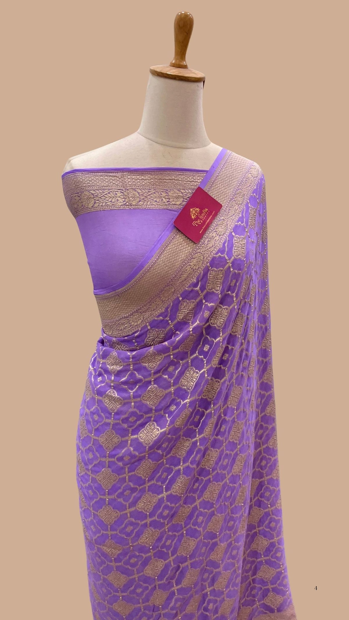Khaddi Georgette Handloom Banarasi Saree