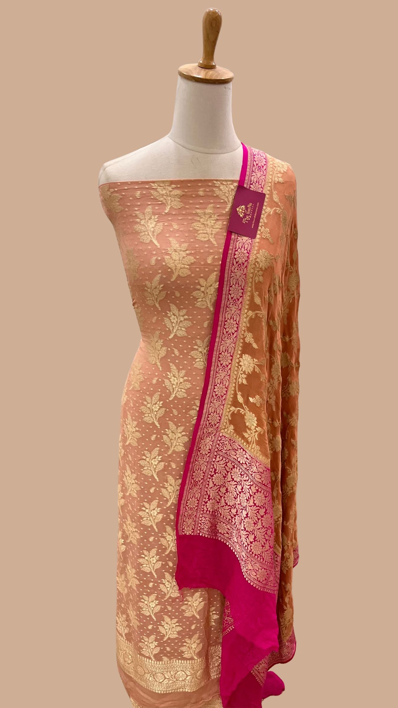 Banarasi Khaddi Georgette Dress Material