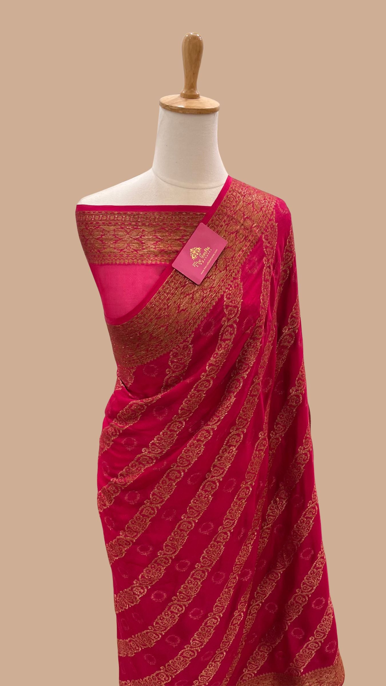 Pure Khaddi Chiffon Banarasi Saree