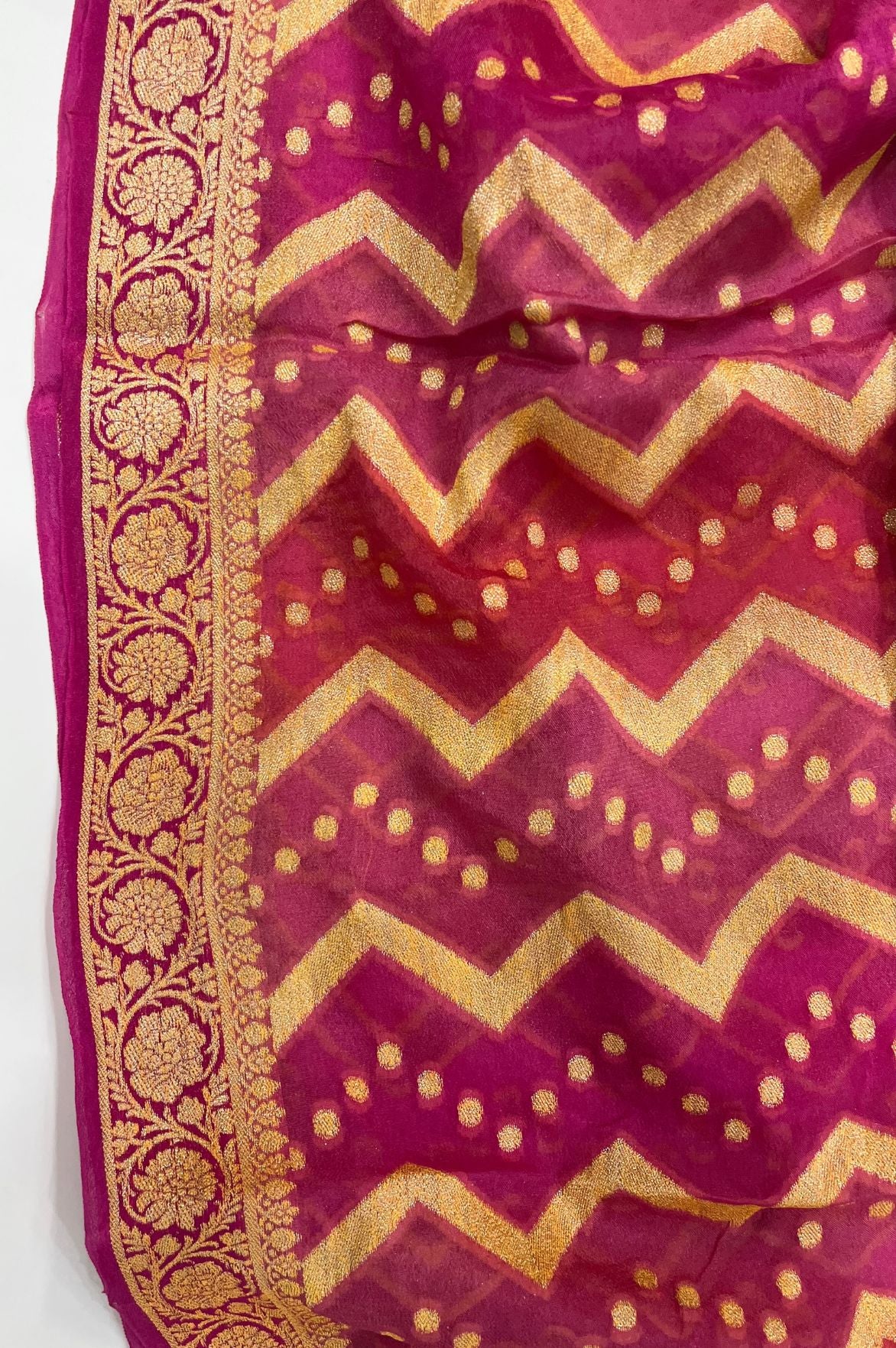 Pure Khaddi Chiffon Banarasi Dress Material