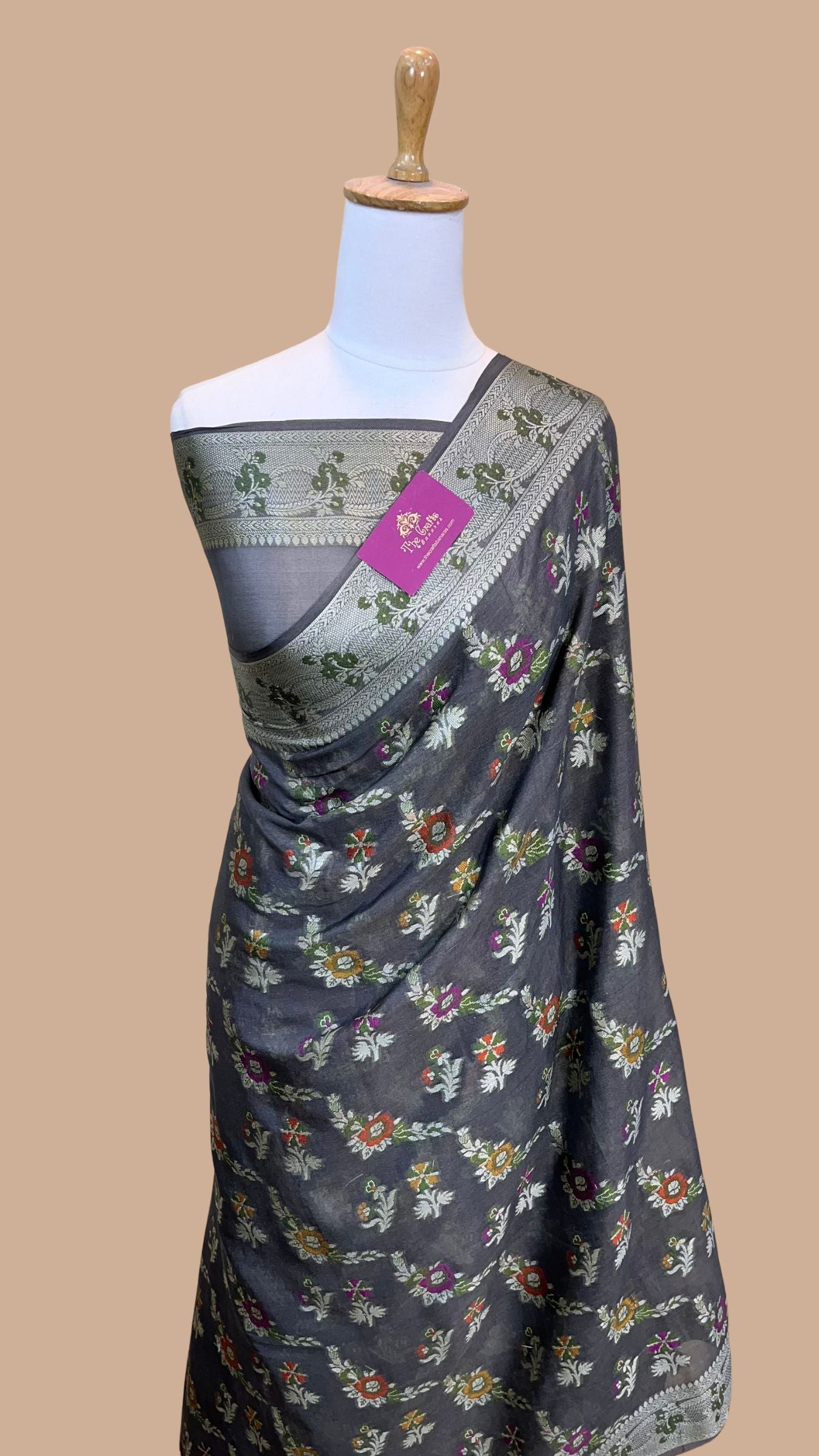 Pure Khaddi Chiffon Banarasi Saree