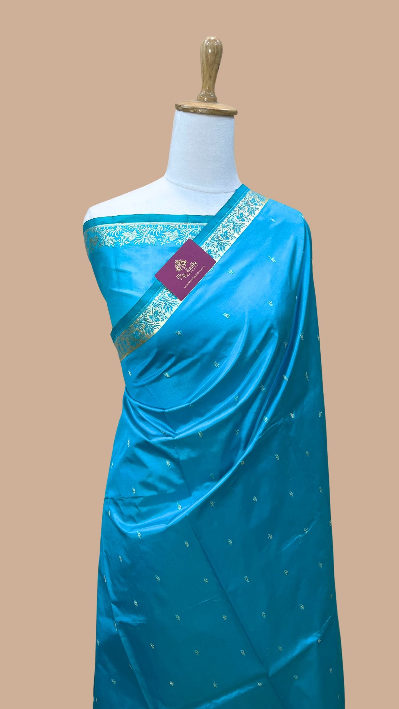 Pure Katan Silk Handloom Banarasi Saree - Chunri Buti