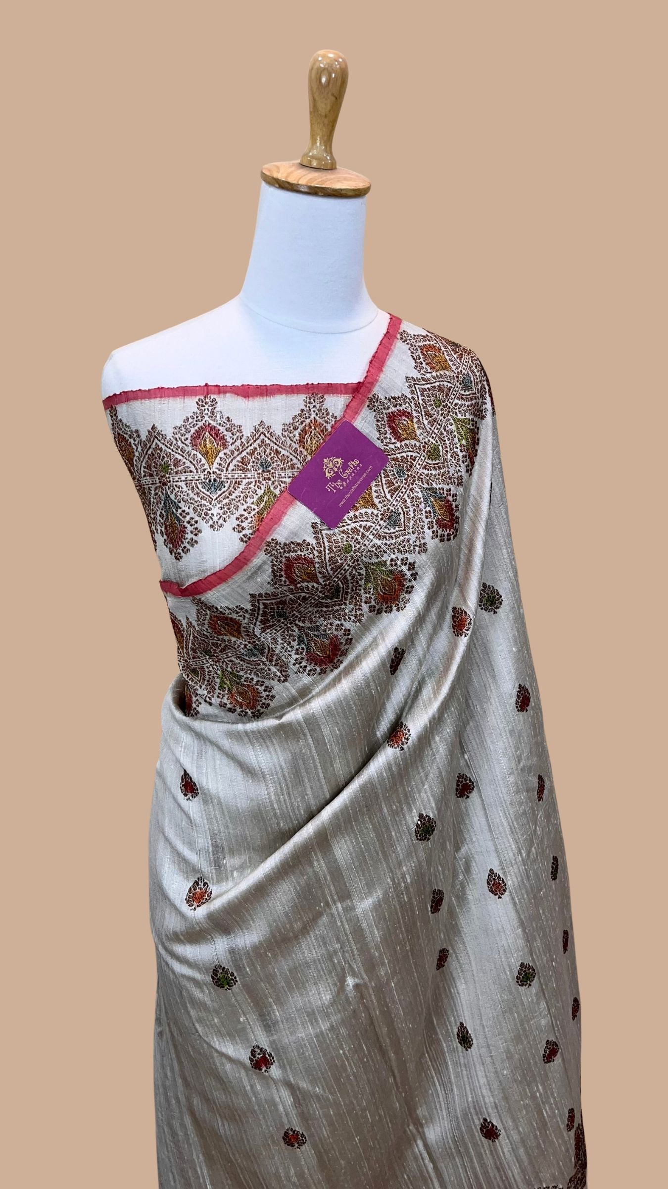 Pure Raw Silk Handloom Banarasi Saree