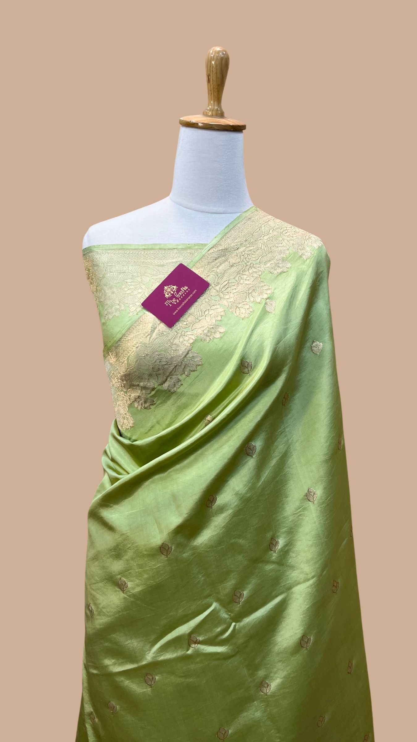 Pure Mango Silk Handloom Banarasi Saree - Sona Roopa