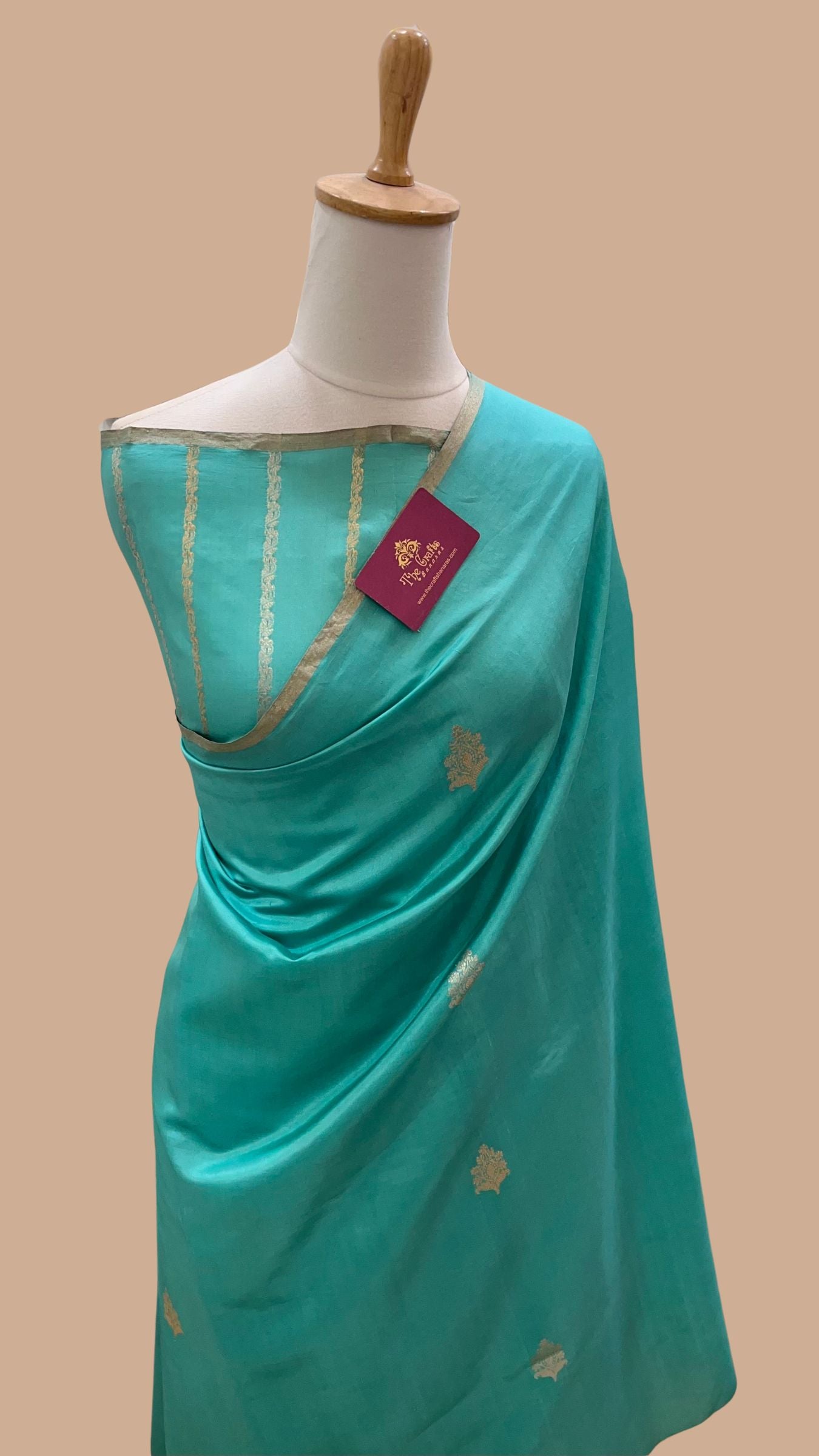 Pure  Mango Silk Handloom Banarasi Saree