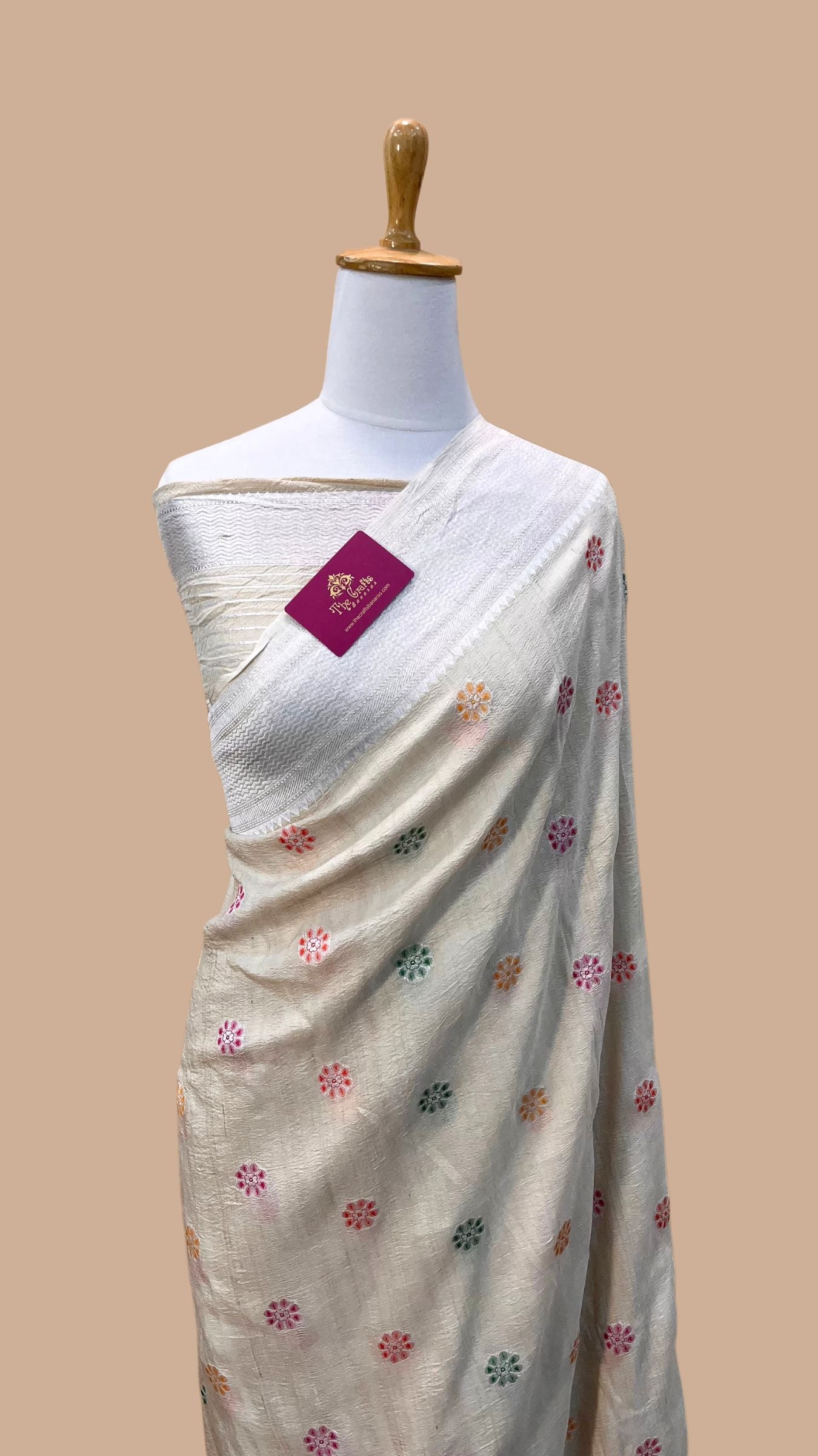 Tussar Georgette Handloom Banarasi Saree - Meenakari