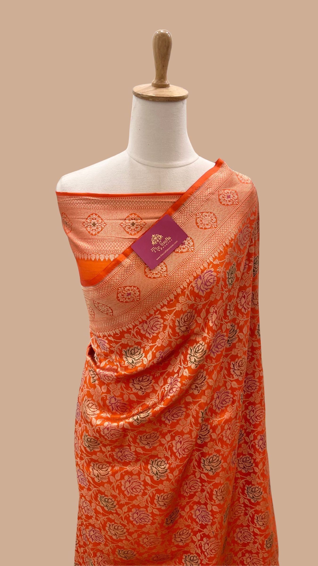 Pure Katan Silk Handloom Banarasi Saree - Tanchui Brocade Meena