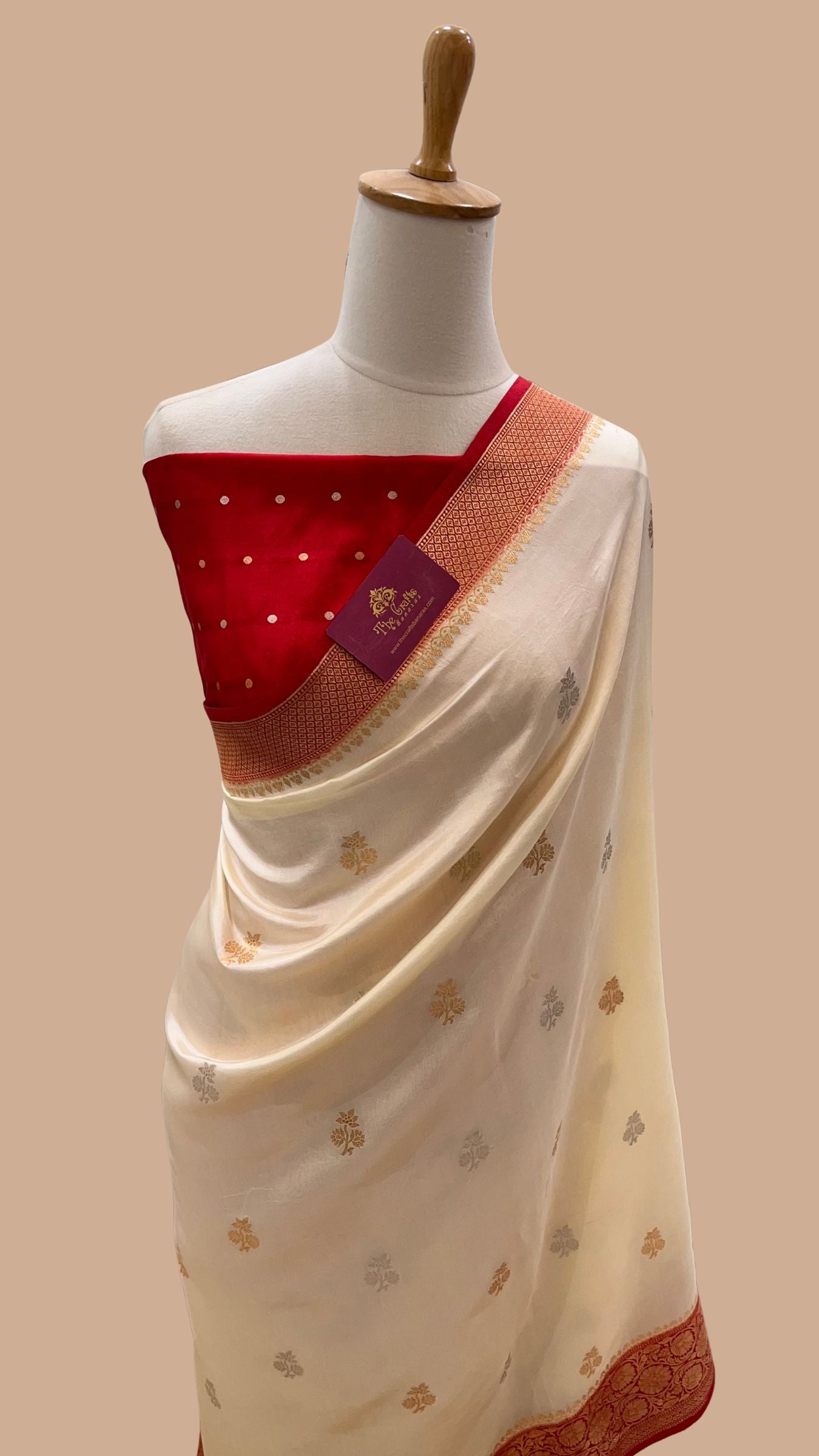 Pure  Mango Silk Handloom Banarasi Saree