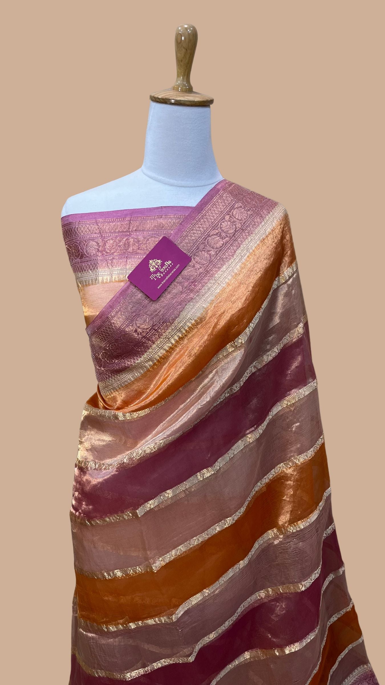 Pure Kora Tissue Silk Handloom Banarasi Saree