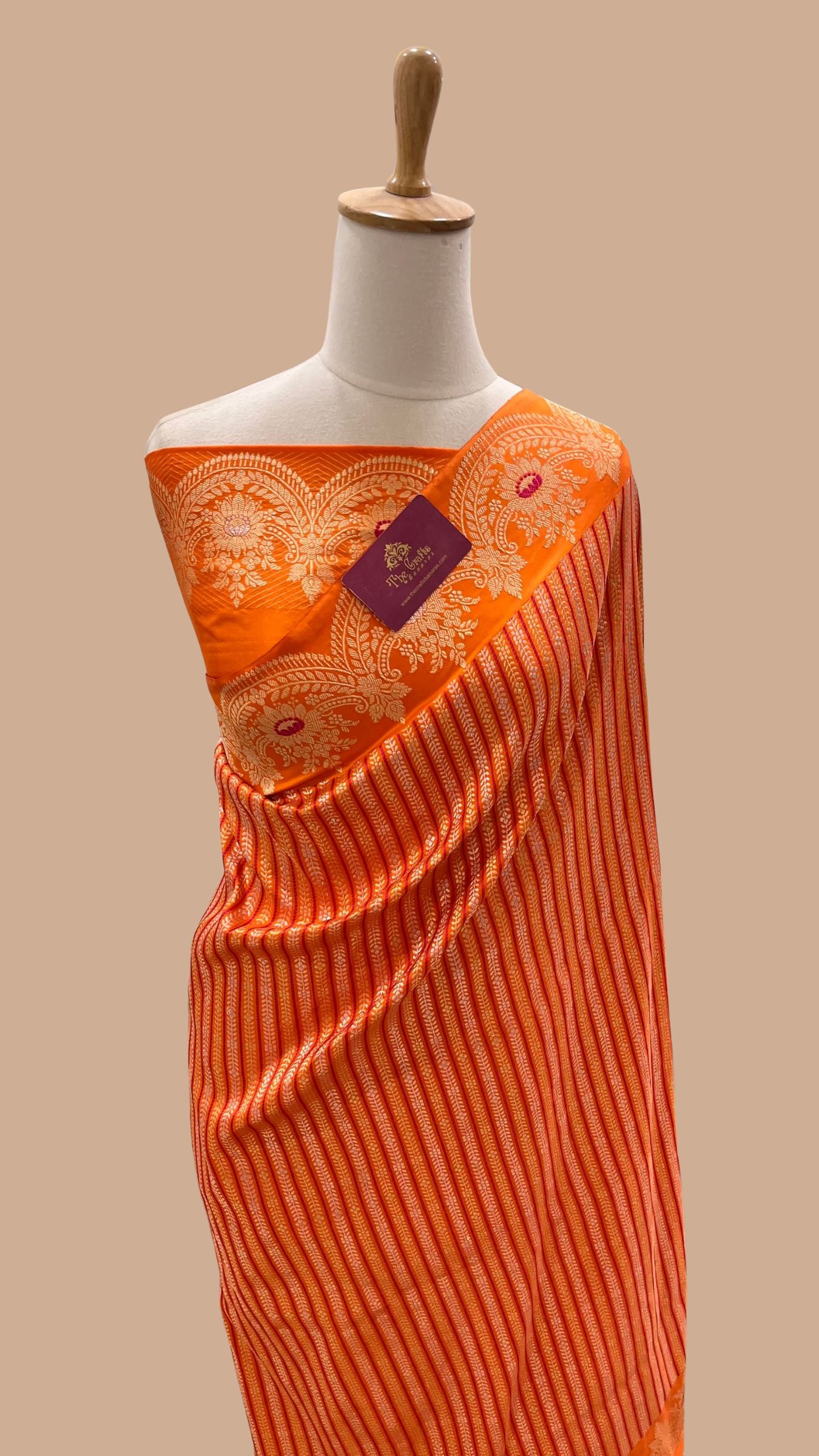 Pure Katan Silk Handloom Banarasi Saree - Kadhua Tanchui Brocade Meena