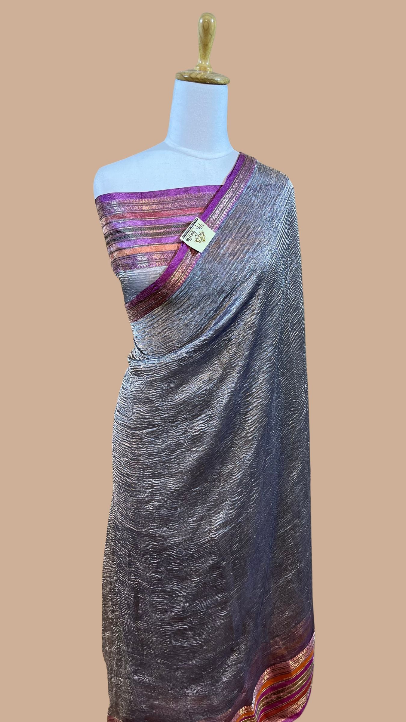 Pure Crush Tissue Silk Banarasi Saree