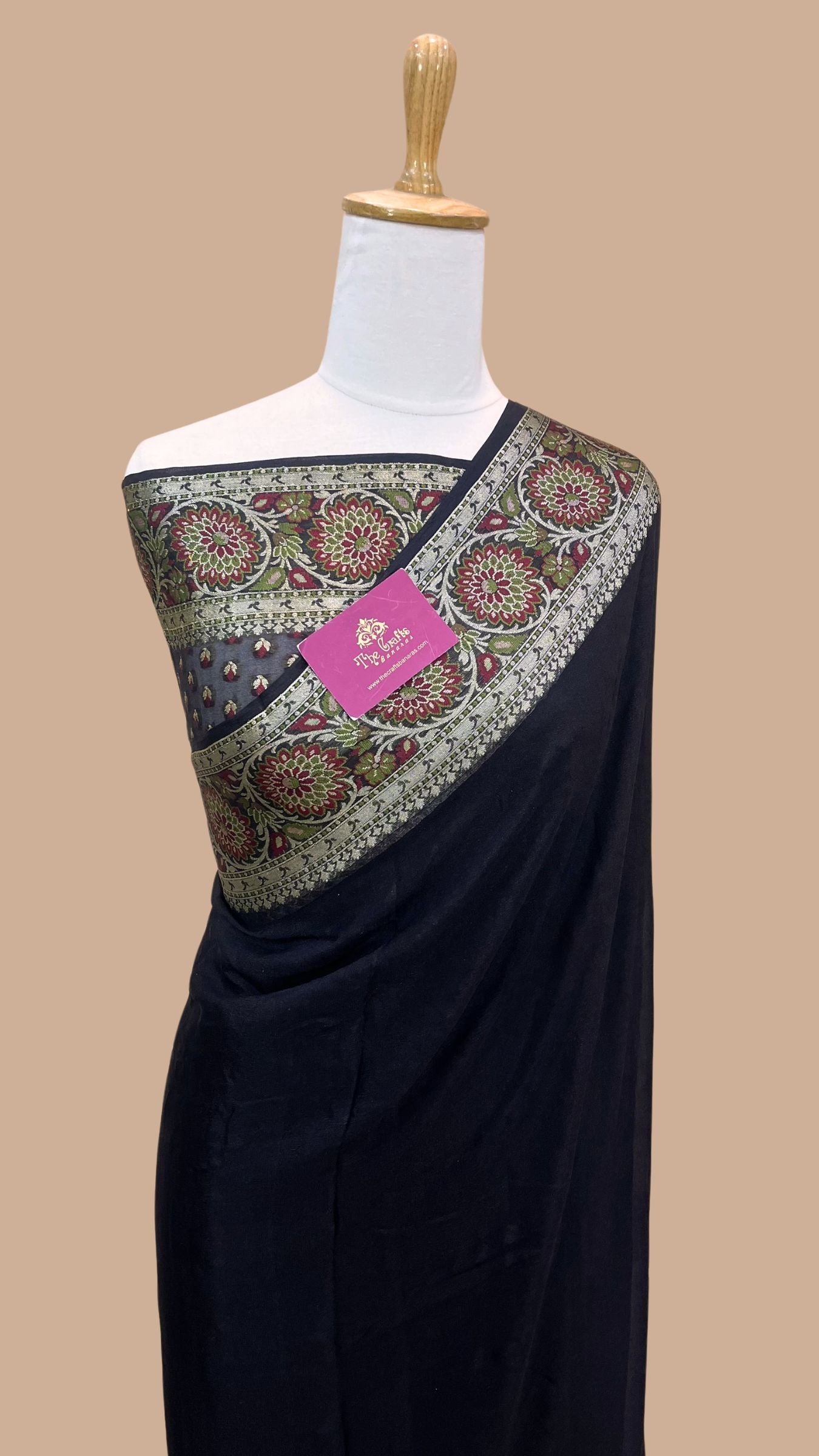 Pure Khaddi Chiffon Banarasi Saree