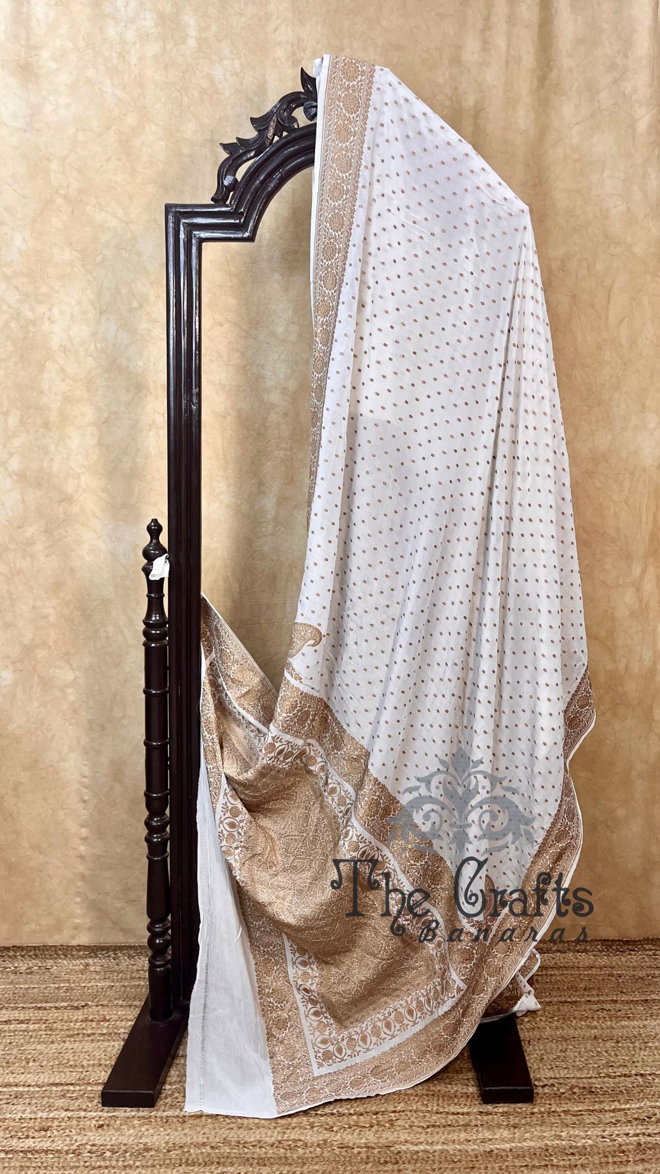 Pure Crepe Georgette Banarasi Saree - Antique Zari