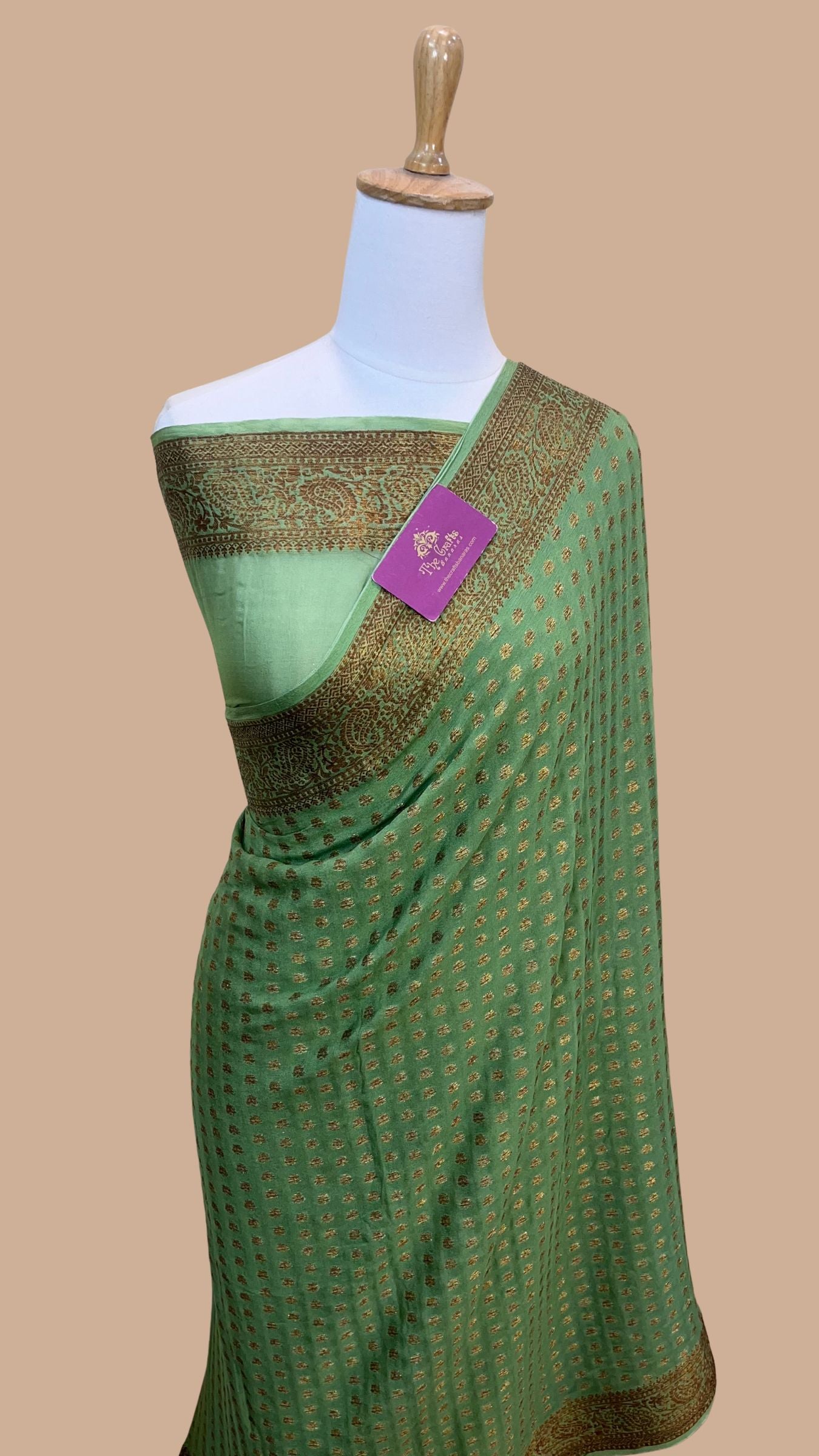 Pure Khaddi Chiffon Banarasi Saree